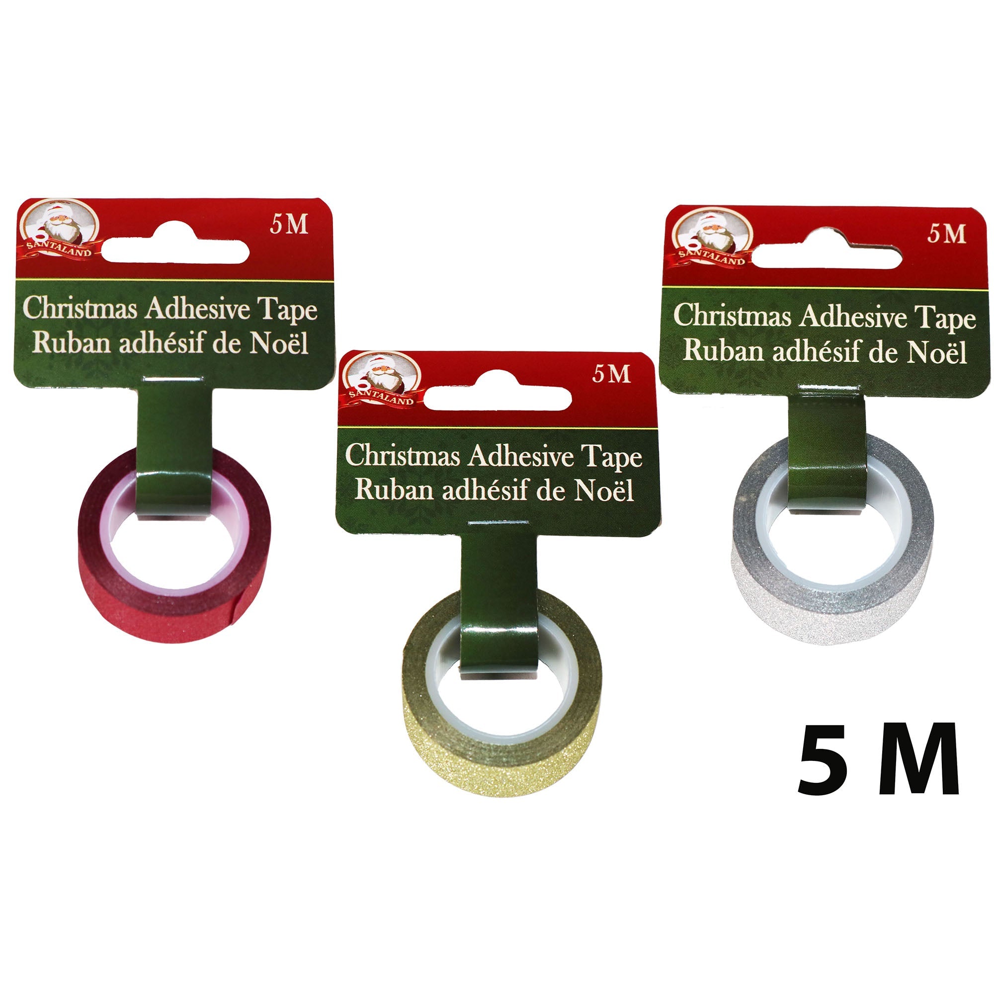 Christmas Adhesive Tape Metallic Color 196.8in VRT