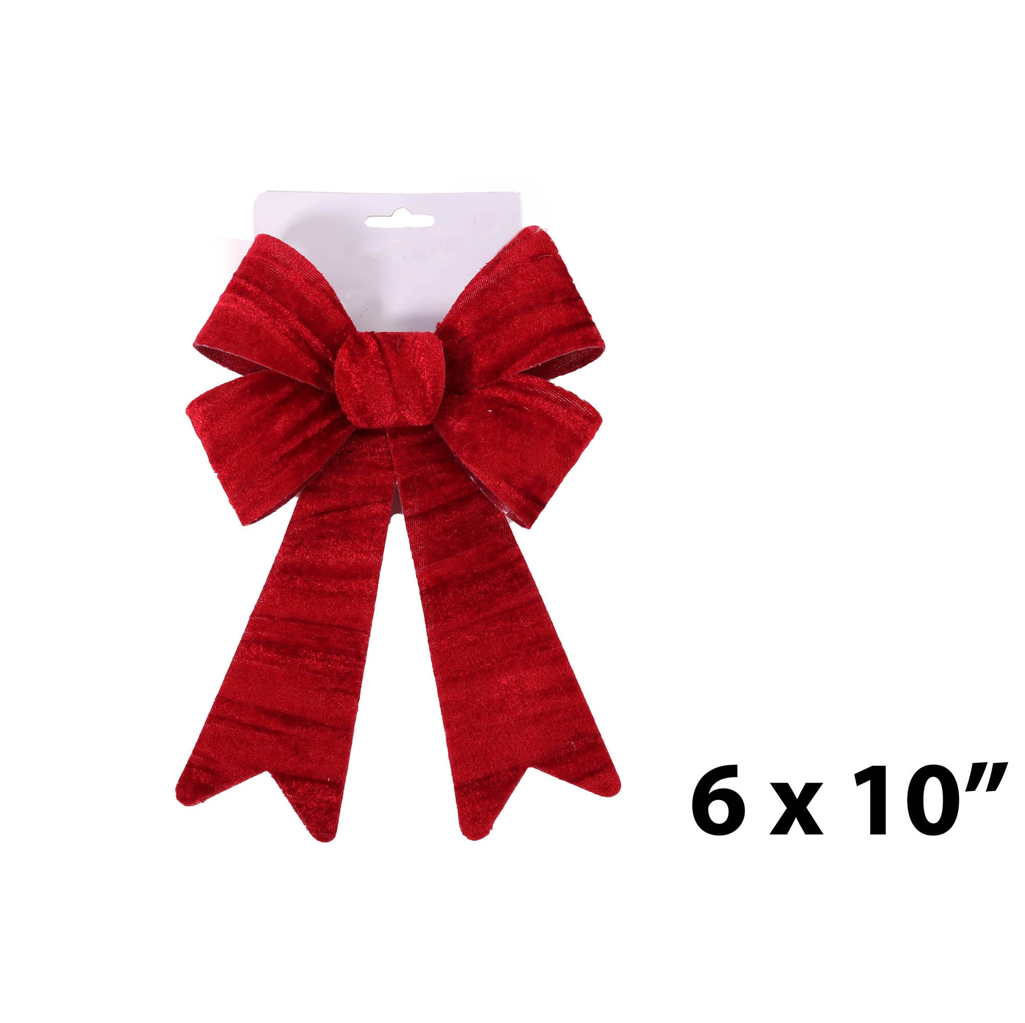 Christmas Red Printed PVC Bow 6x10in