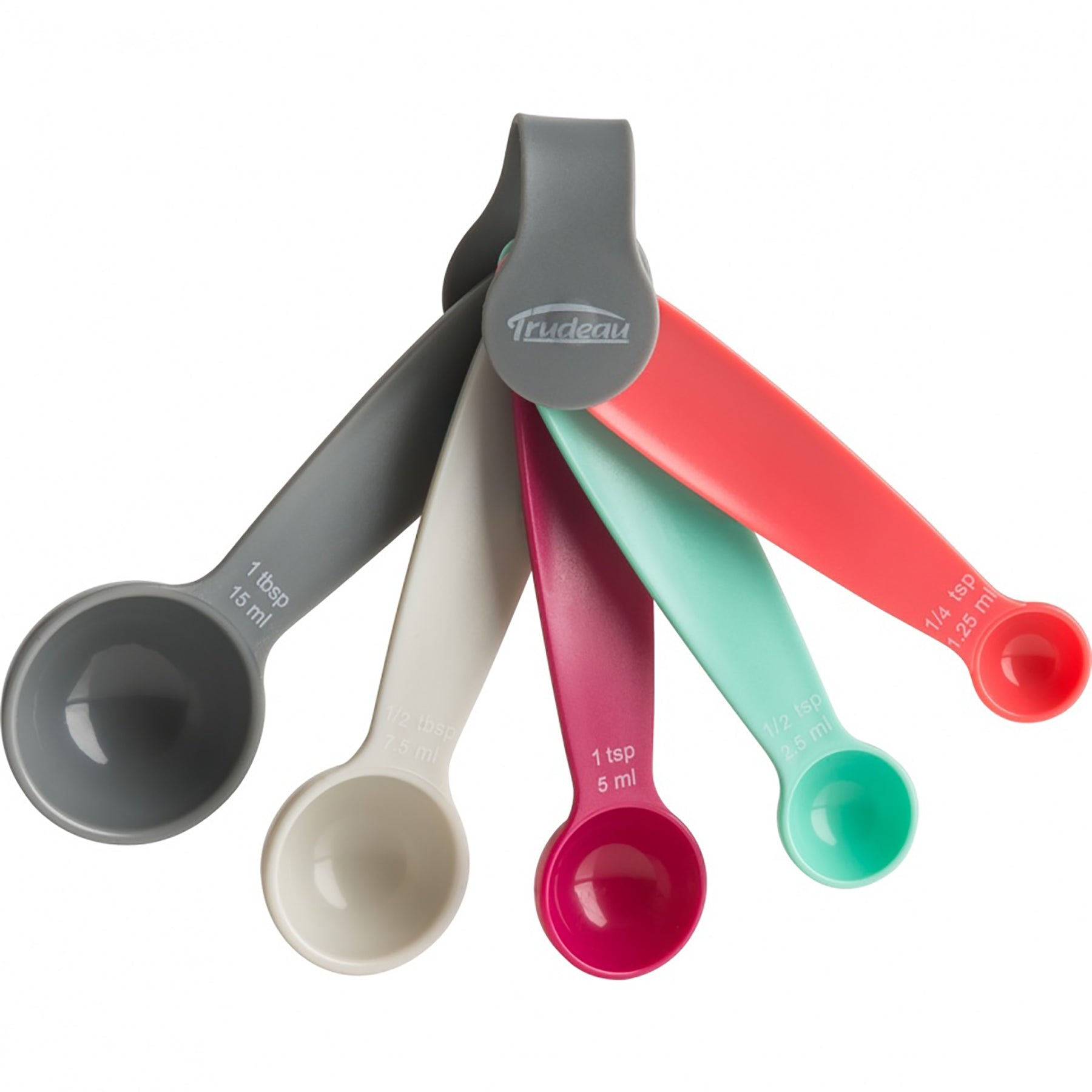 Trudeau 5pcs Measuring Spoons Plastic 1/4tsp to 1tbsp