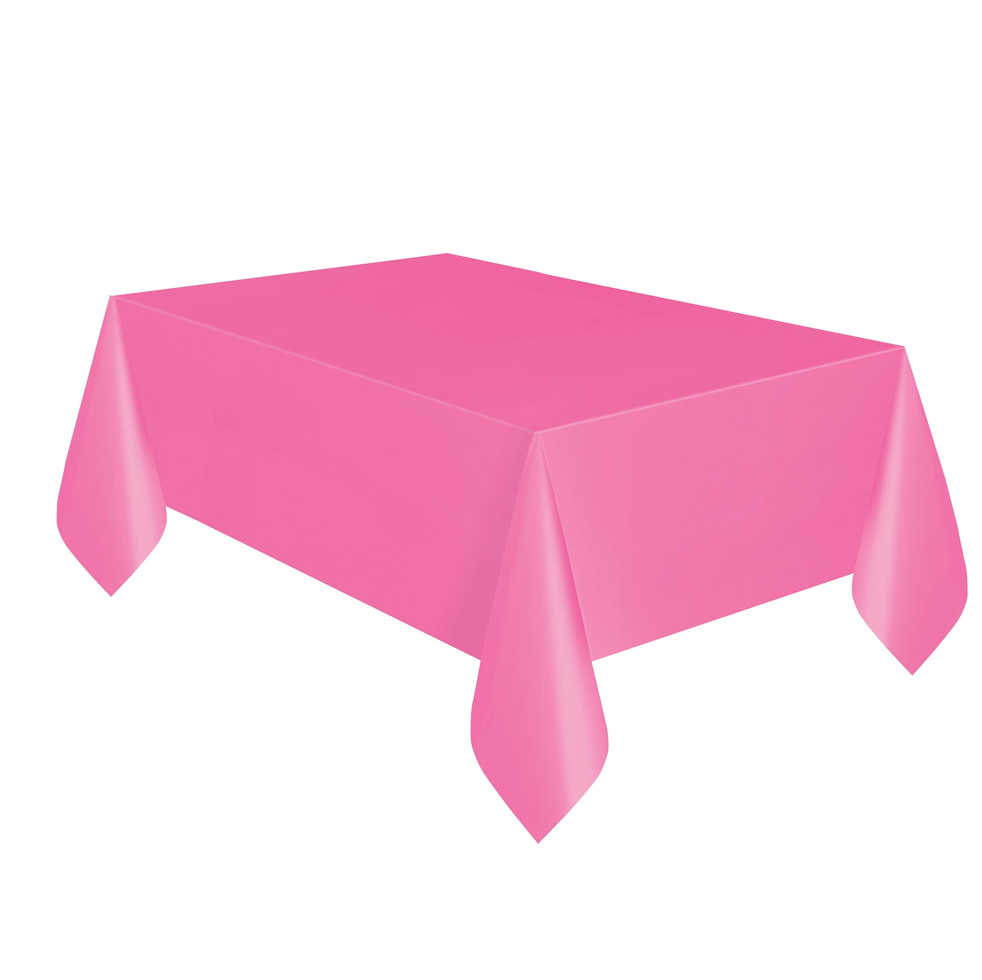 Plastic Table Cover Hot Pink 54x108in