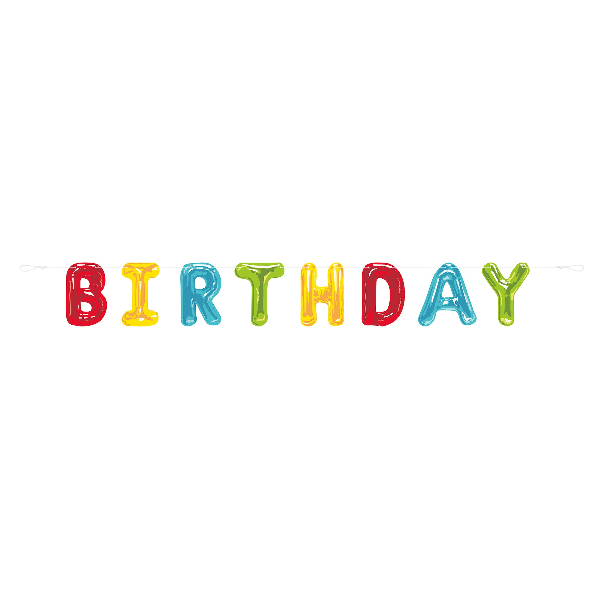 Happy Balloon Birthday Letter Banner 9ft 2pcs