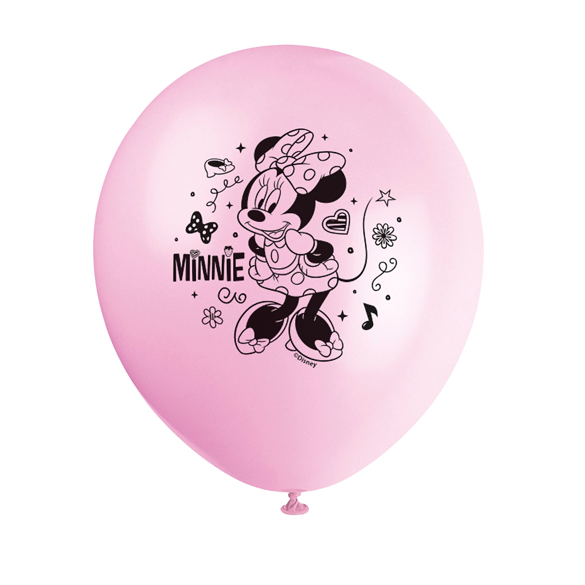 Minnie 8 Printed Latex Balloons 12in Assorted Colors