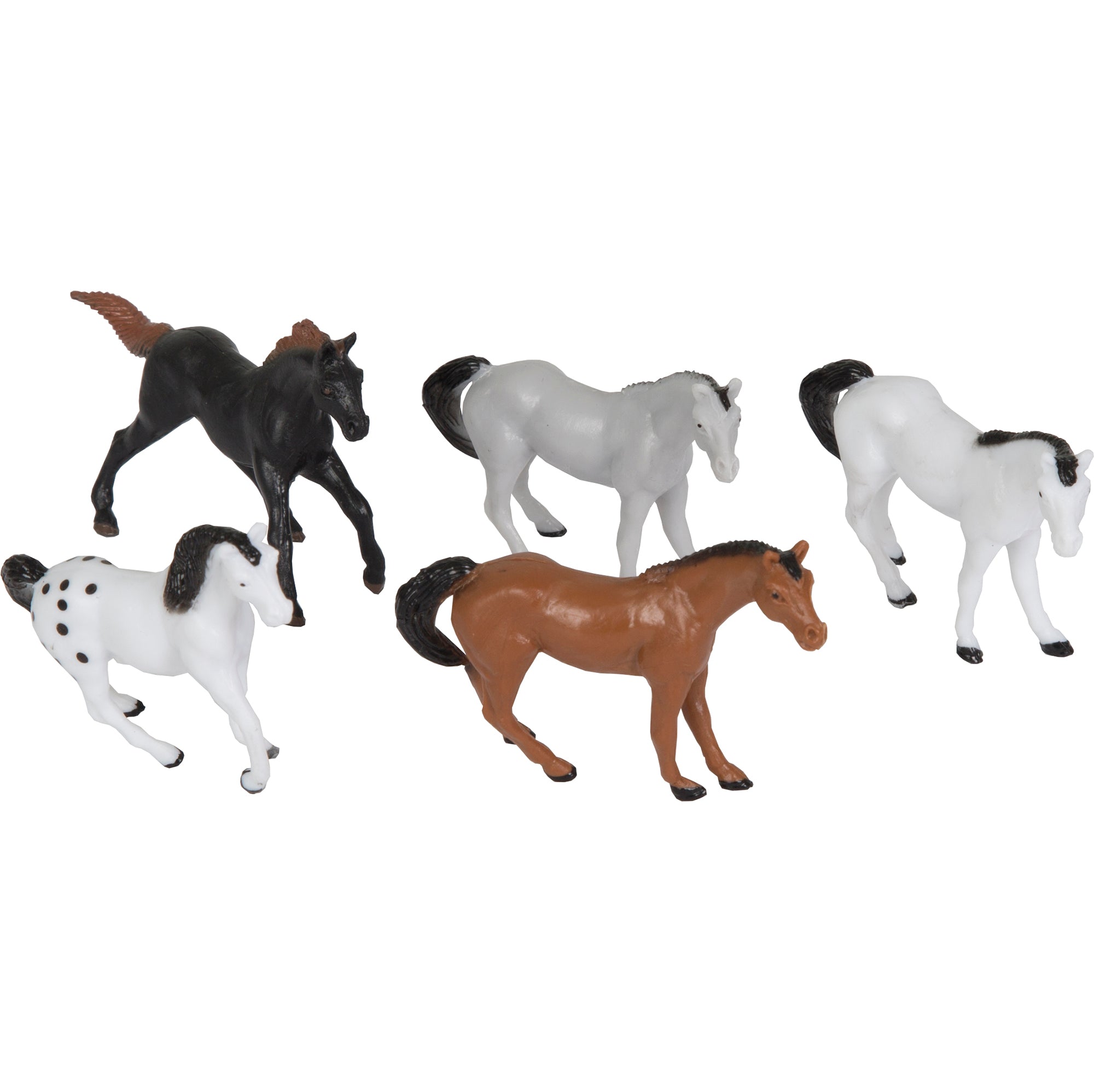 10 Plastic Horse Figurines  1.75x2.5in