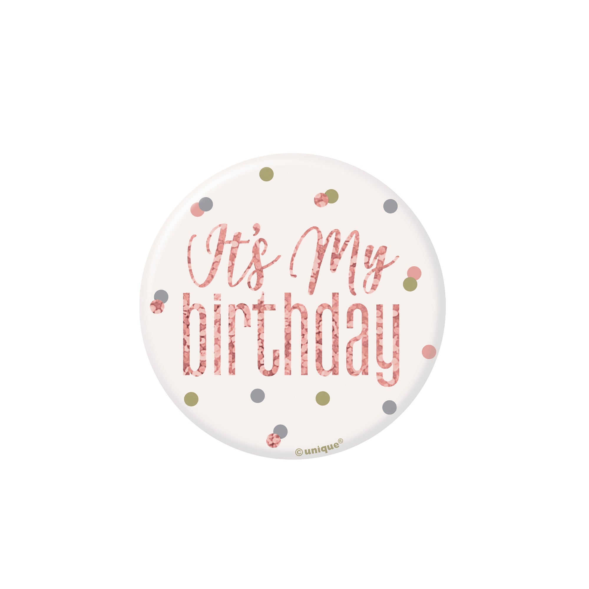 Happy Birthday Pink Badge 3.75in