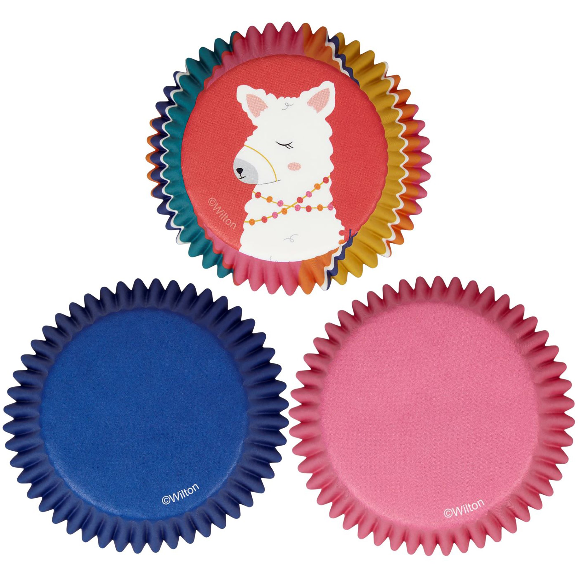 Wilton 75 Caissettes Lama en Papier Uni (2) Imprimé (1) 2.5po