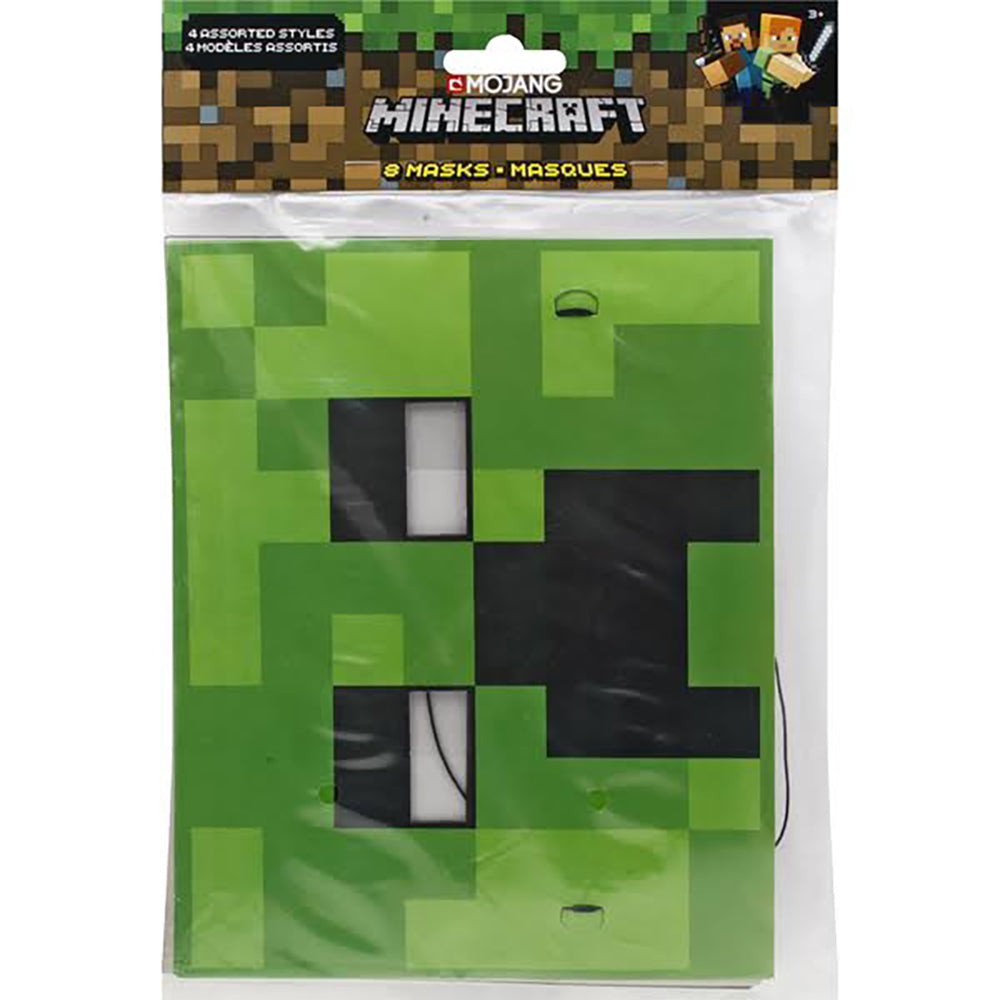 Minecraft 8 Paper Masks  4 Assorted Styles