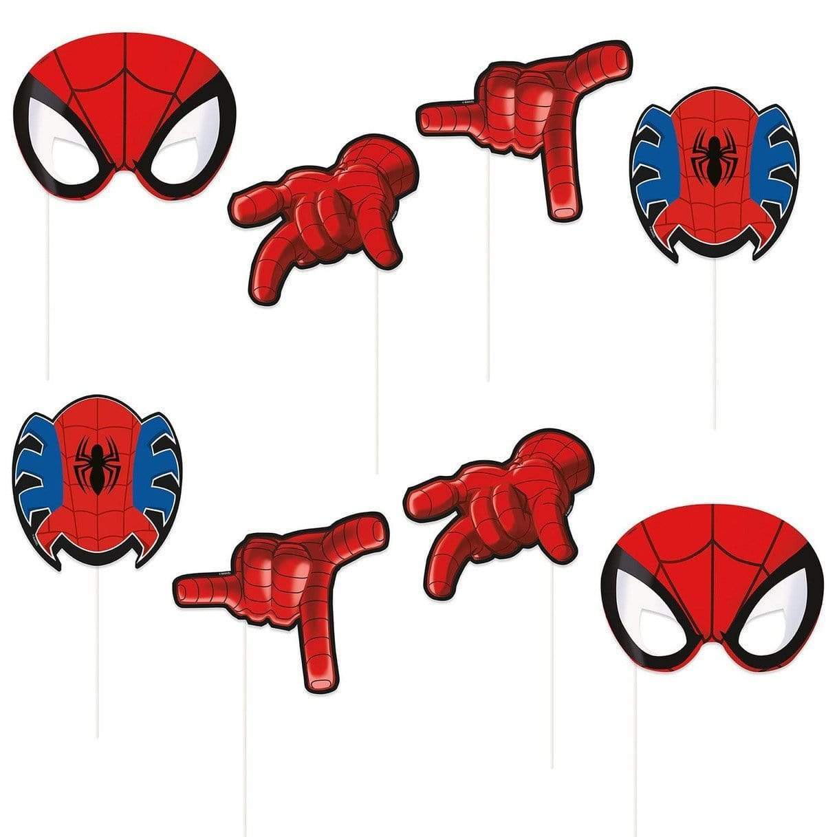 Spiderman 8 Party Photo Props