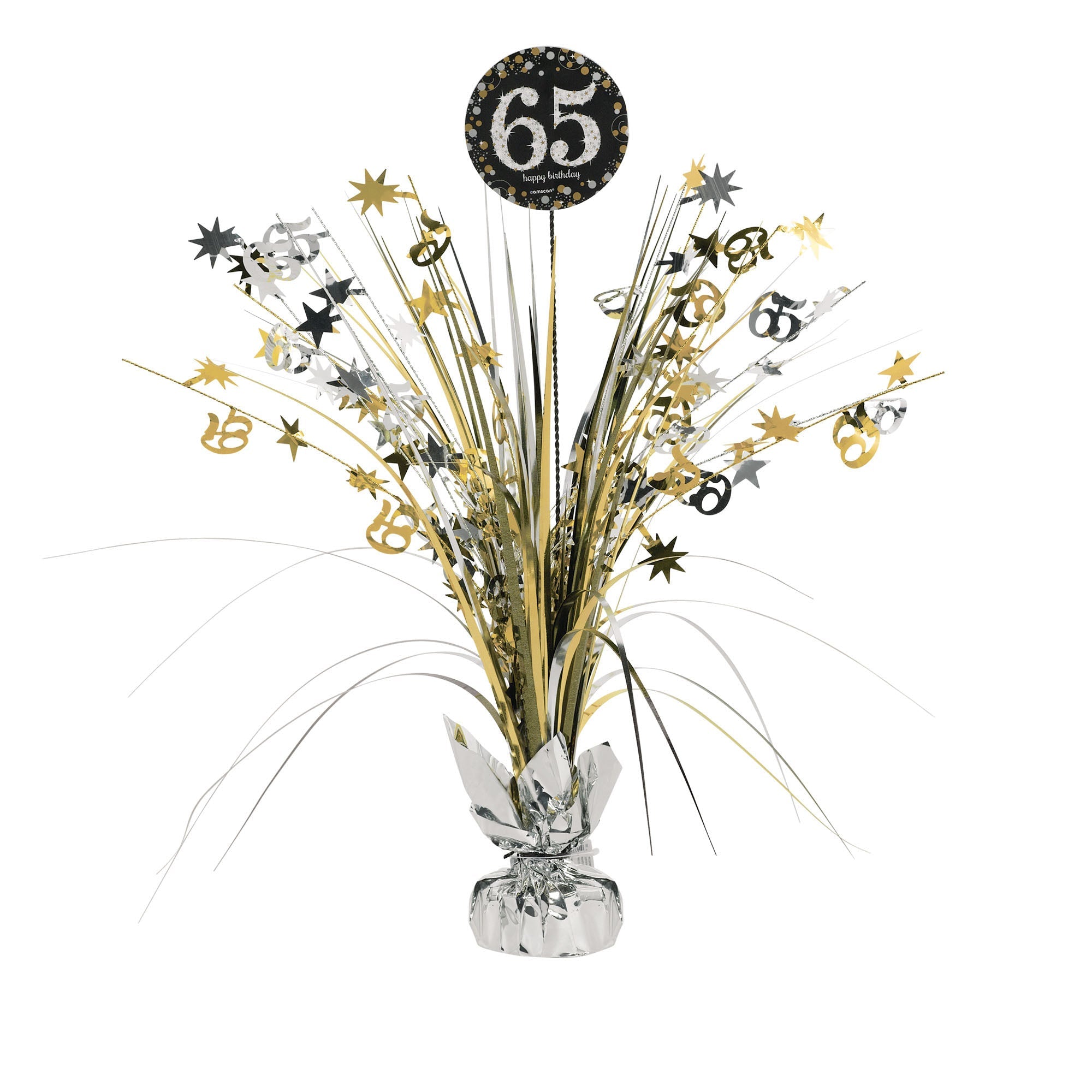 Sparkling Celebration 65Years Centerpiece  Foil  18in