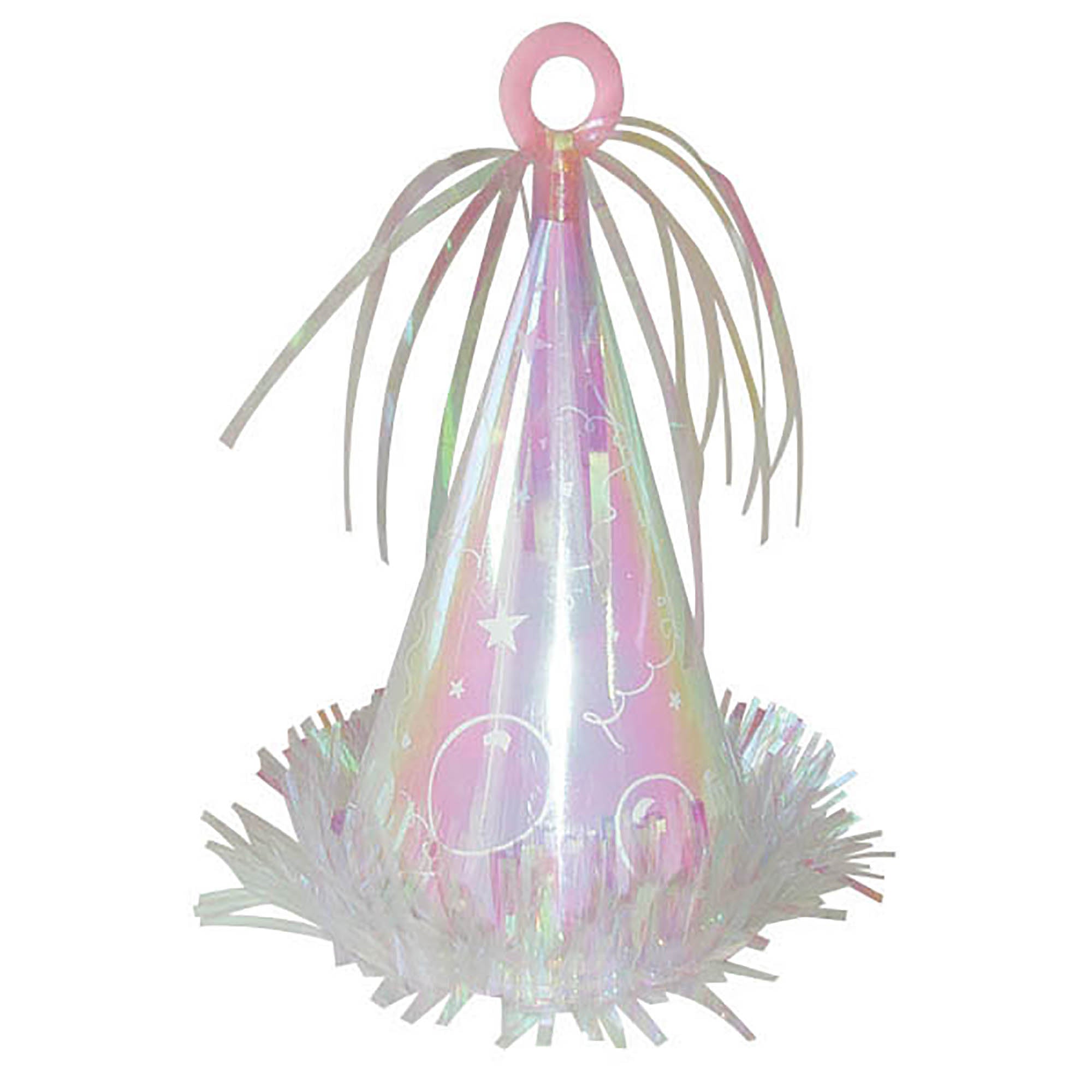 Party Hat Balloon Weight  Iridescent