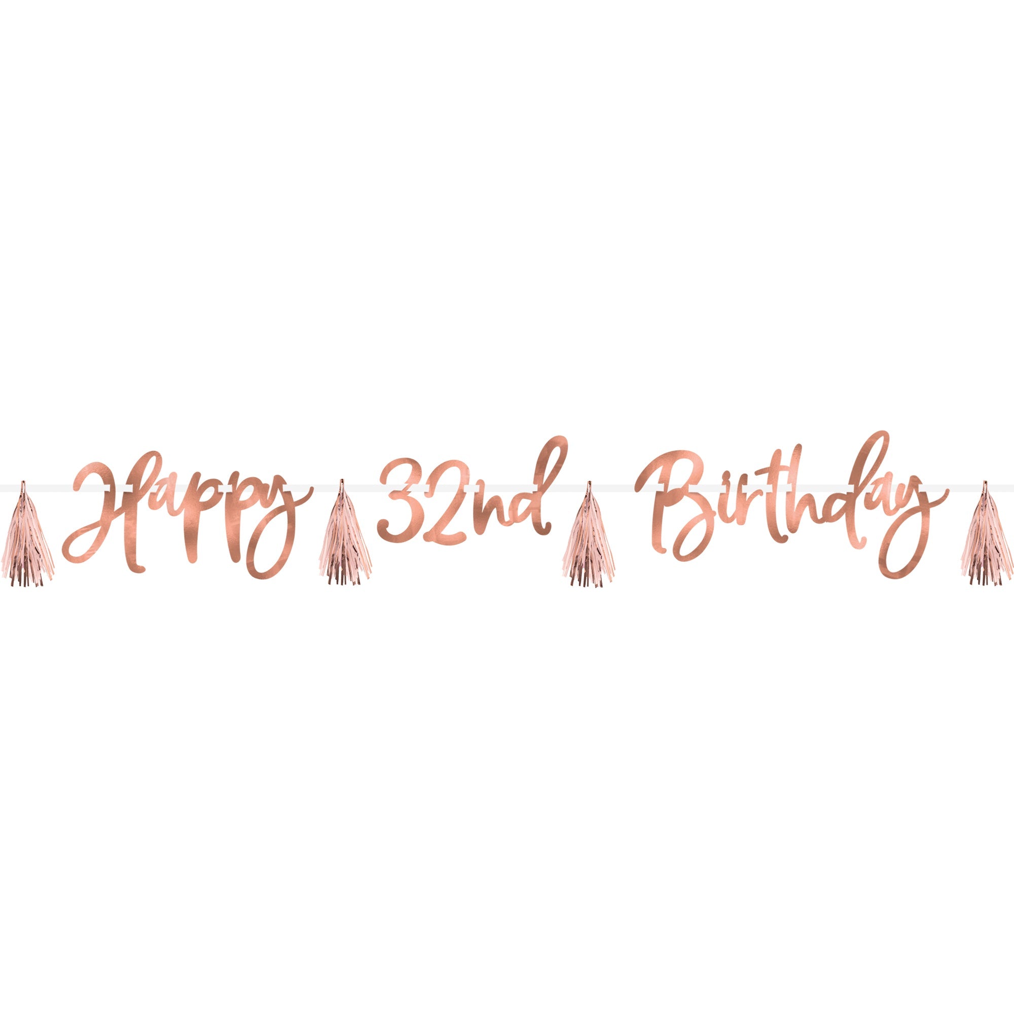 Blush Birthday Customizable Banner Kit  Foil Board  Tissue & Ribbon 9ftx7.4in