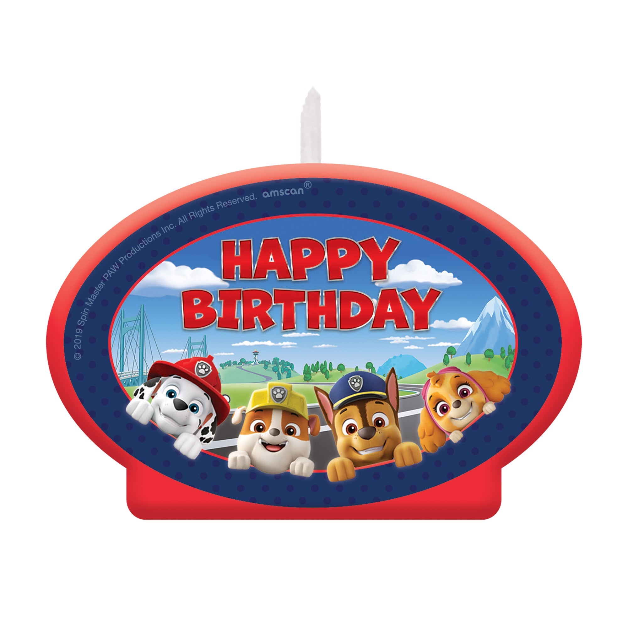 Paw Patrol  Adventures Birthday Candle  4.5in