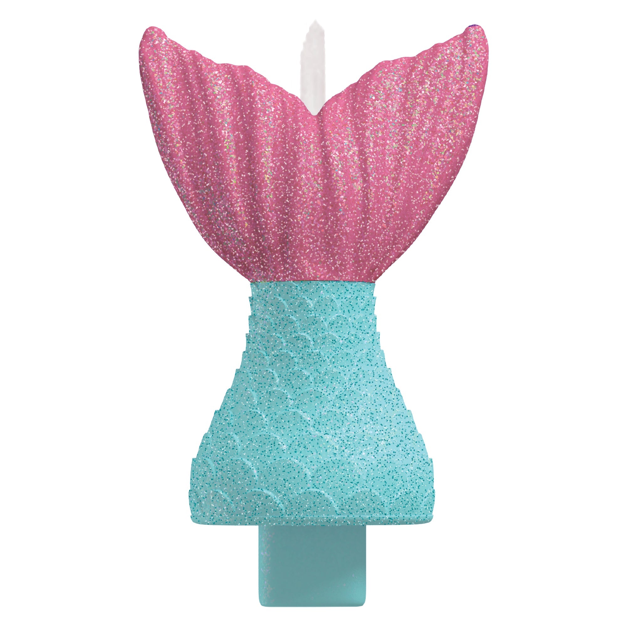 Shimmering Mermaids 1 Mermaid Tail Birthday Candle w/Glitter  4x3in