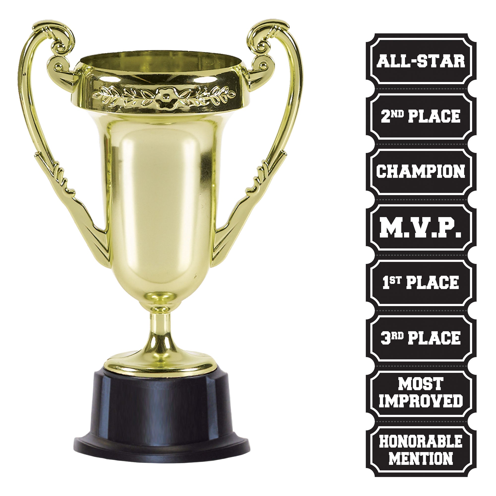 Goal Getter Customizable Plastic Trophy   5.25x3in  with 8 Stickers