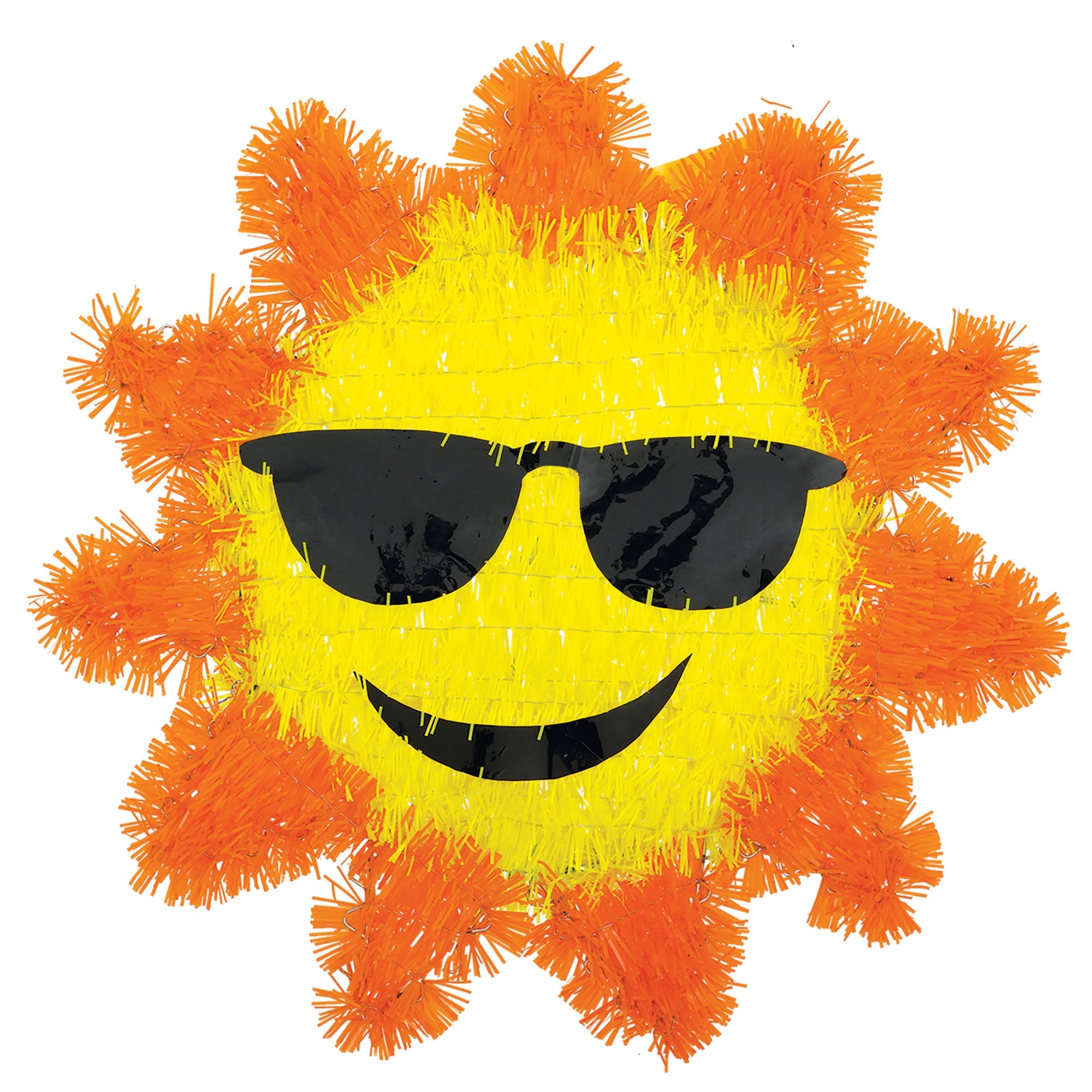 Sun Shaped Decoration  Plastic & Tinsel  12in