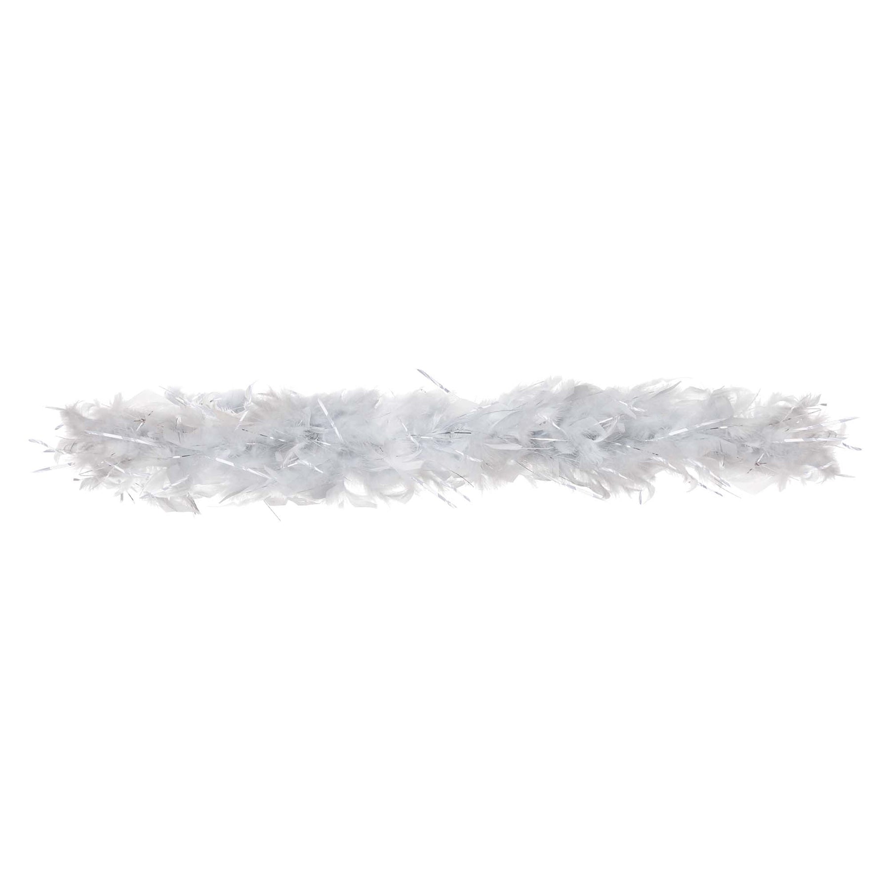 Halloween Silver Feather Boa 72in