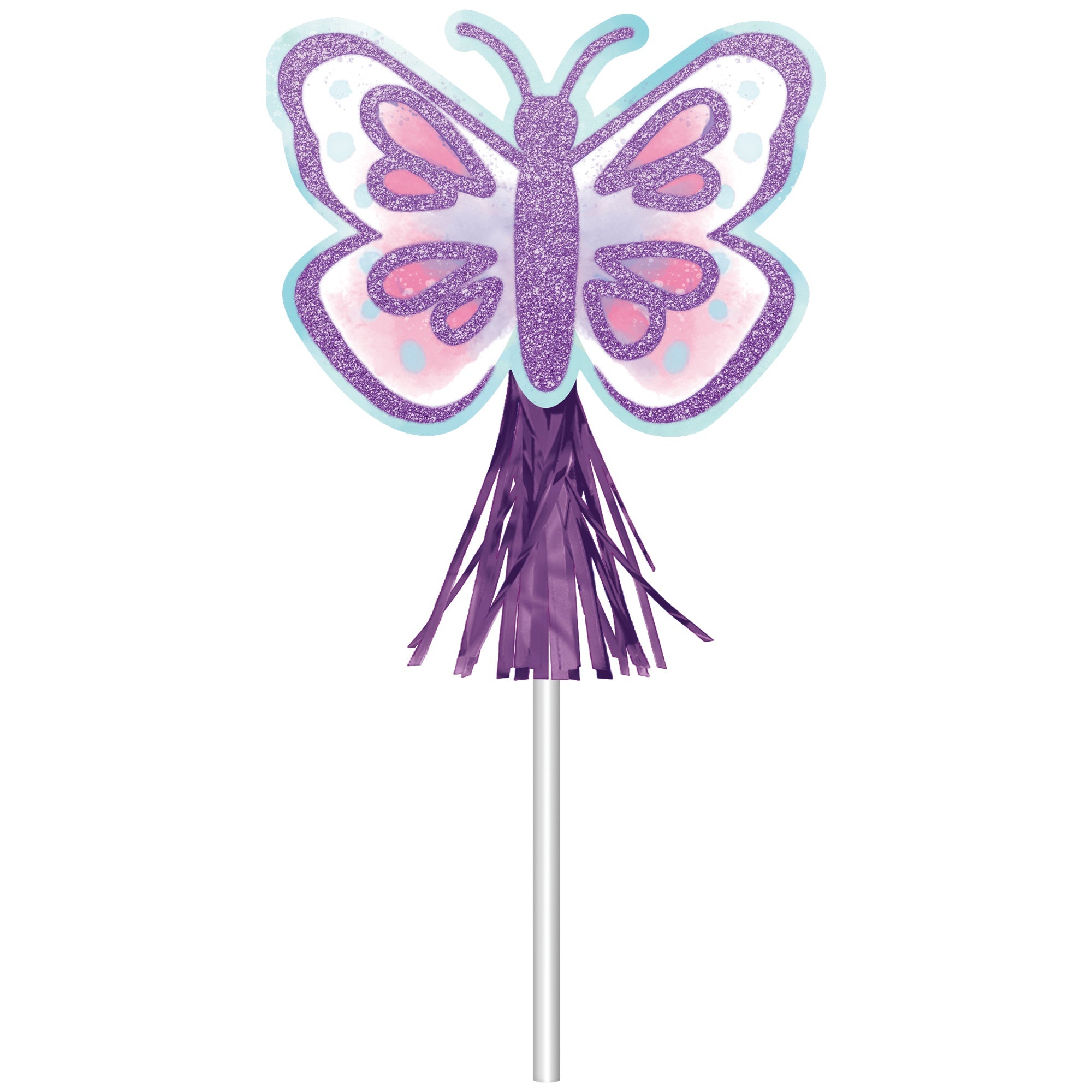 Flutter 8 Wands  Glitter Paper w/Foil & Plastic  10.5x5in