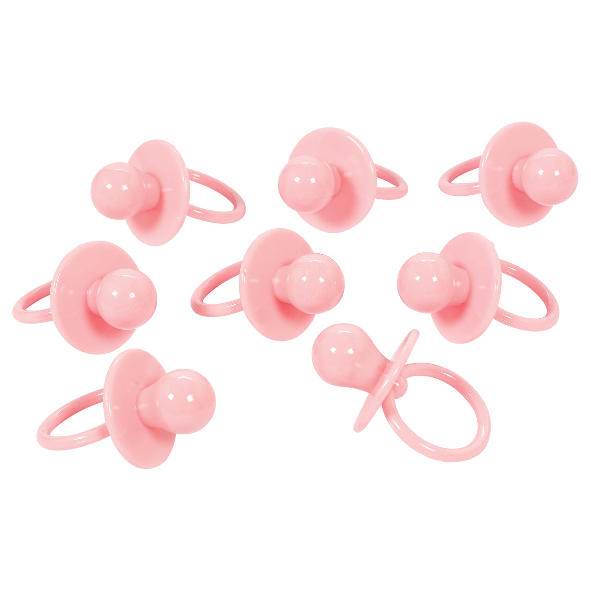 8 Large Pacifiers Charm Favors    2.375x1.375in Pink