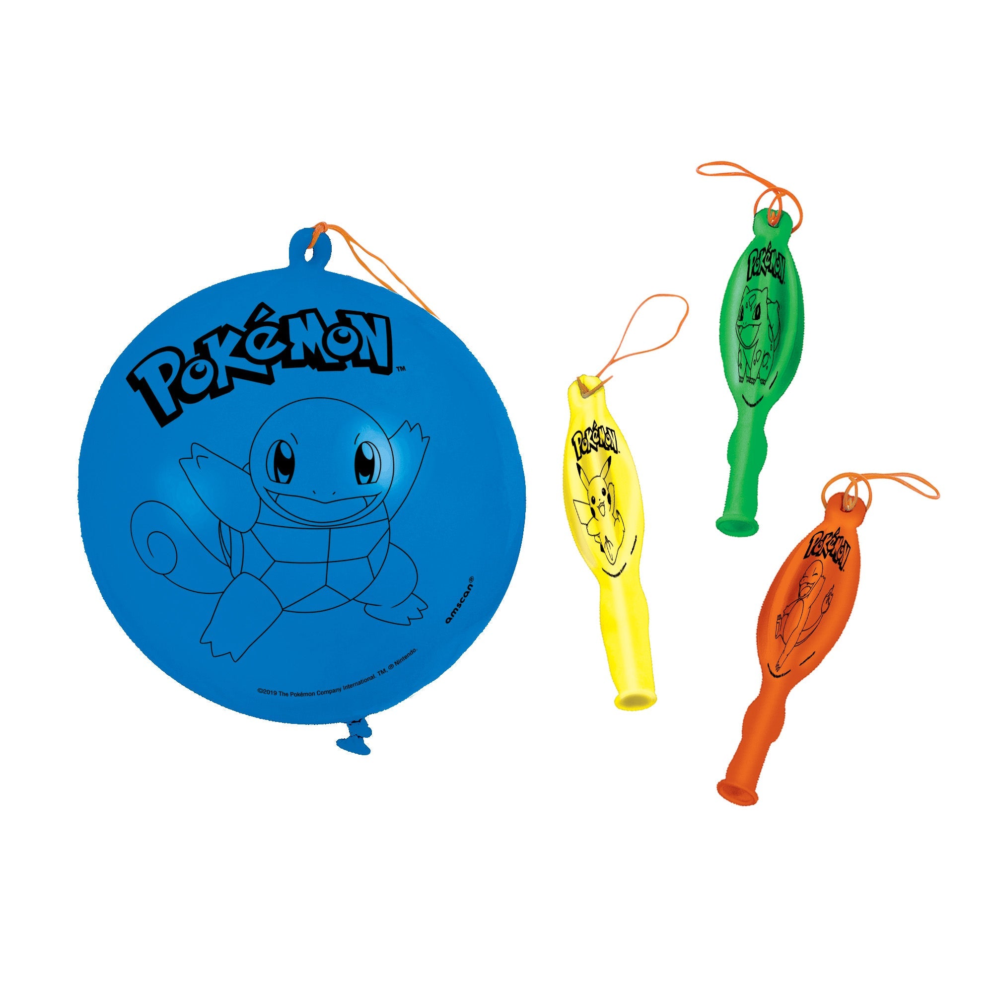 PokŽmon 4 Punch Balloons Favors  6.5x2.75in