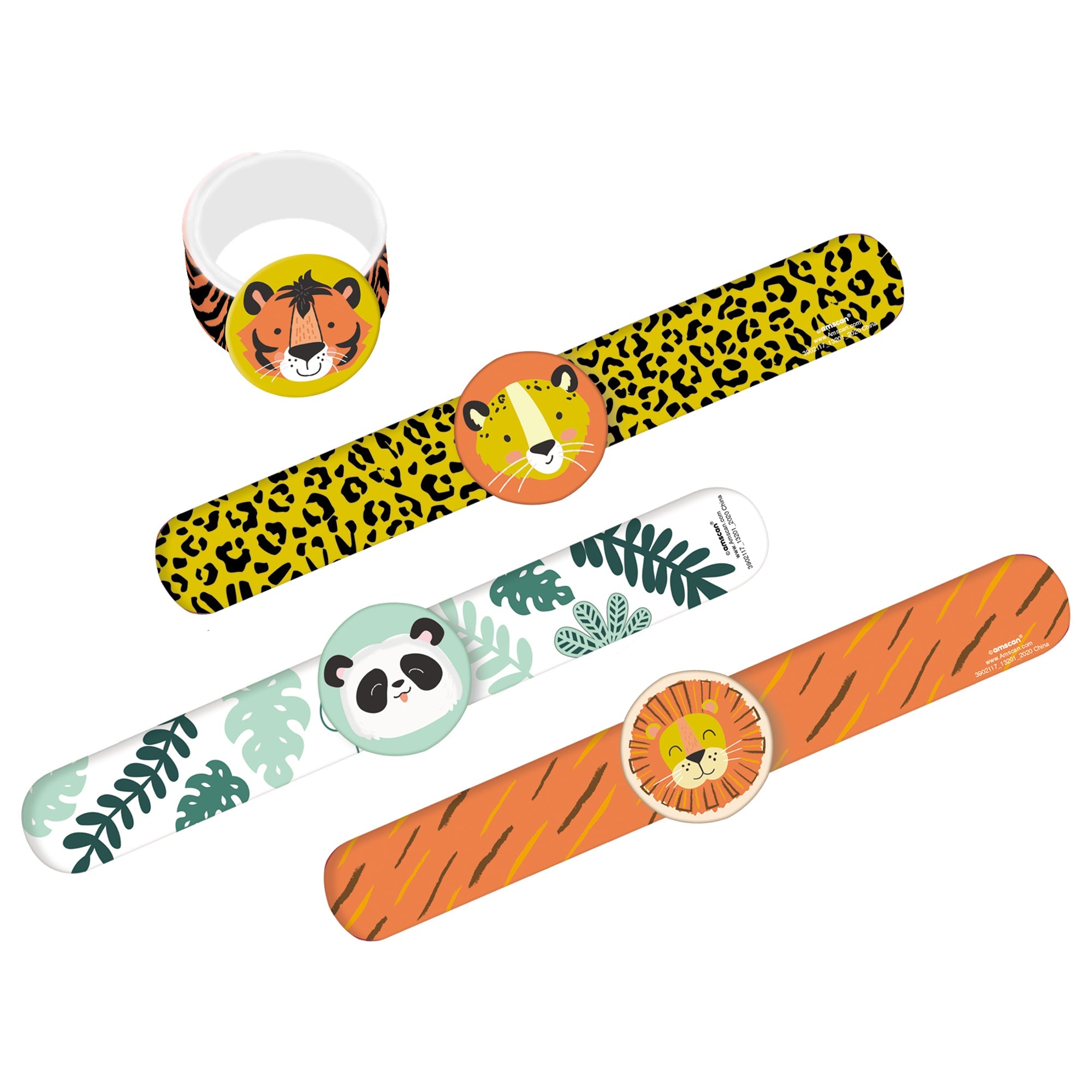 Get Wild Birthday 4 Slap Bracelets   1.125x8.75in