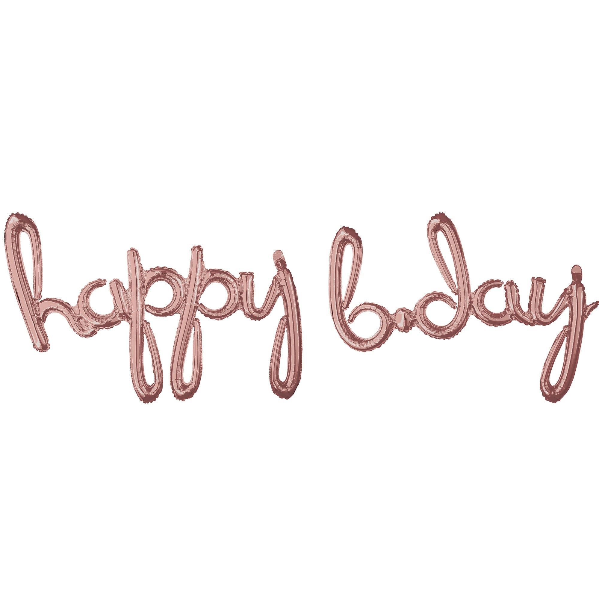 Air-Filled Balloon Phrase Happy B-day  Rose Gold  27x76in