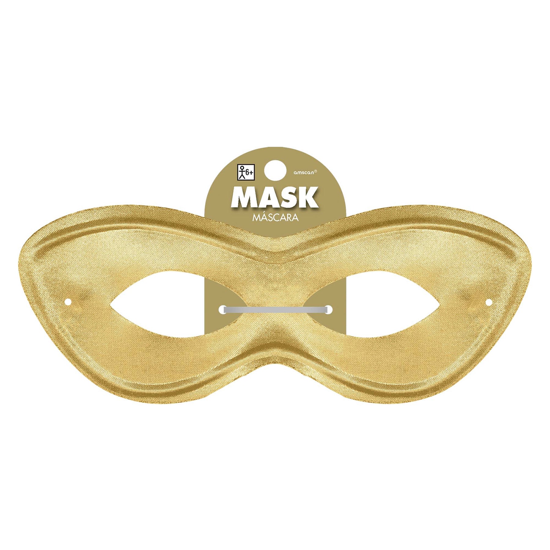 Halloween Superhero Gold Mask 2.87x8.25in