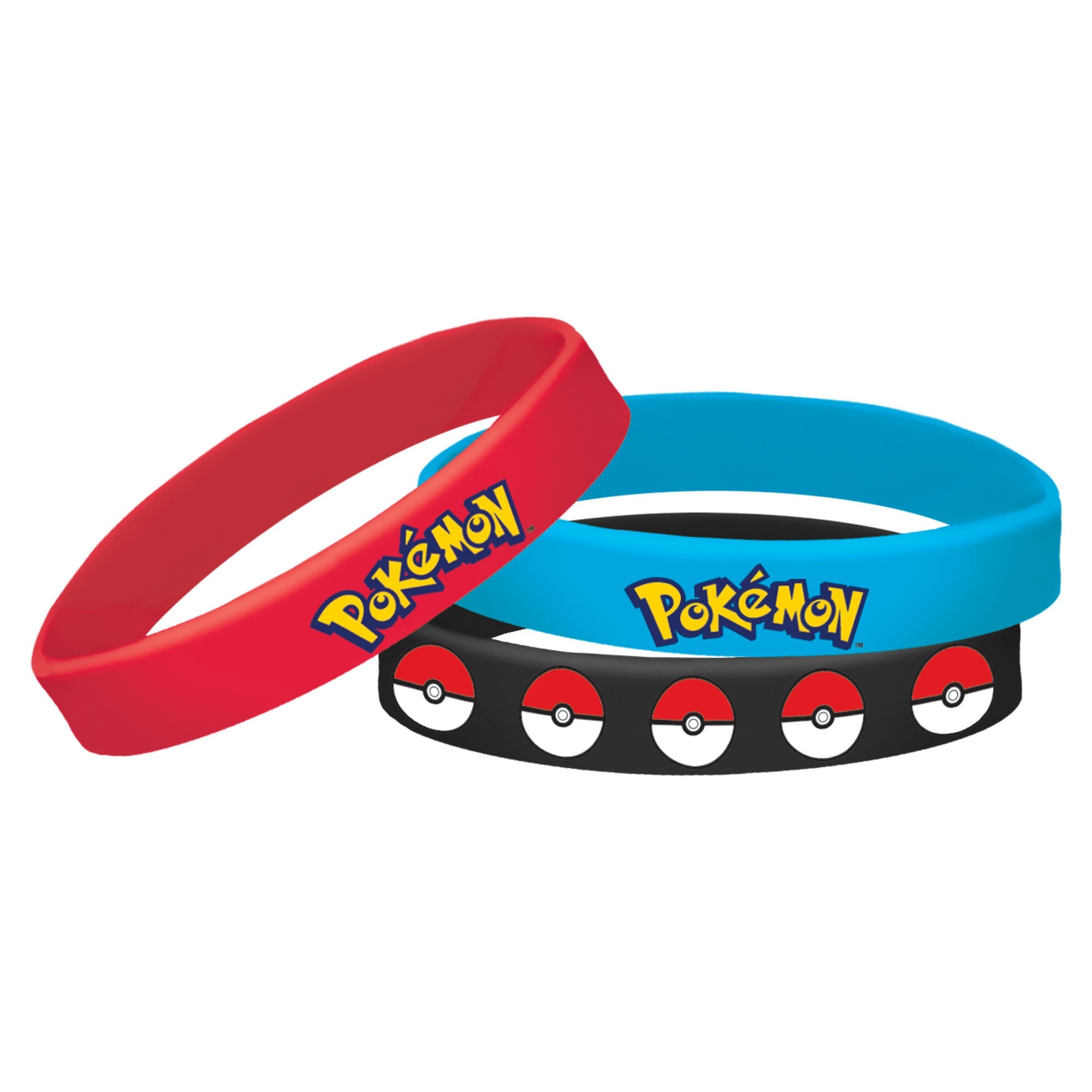 PokŽmon 6 Rubber Bracelets Favors   0.43x3.5in 