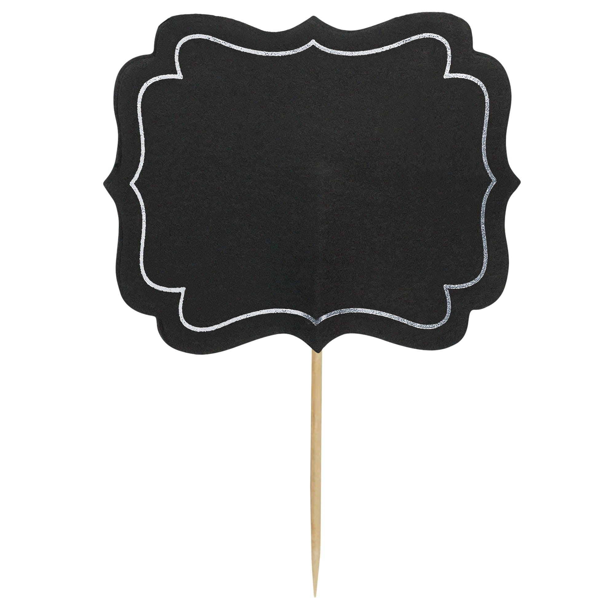 Small Chalkboard Picks  Paper with Wood Pick  24 pcs  3.5in