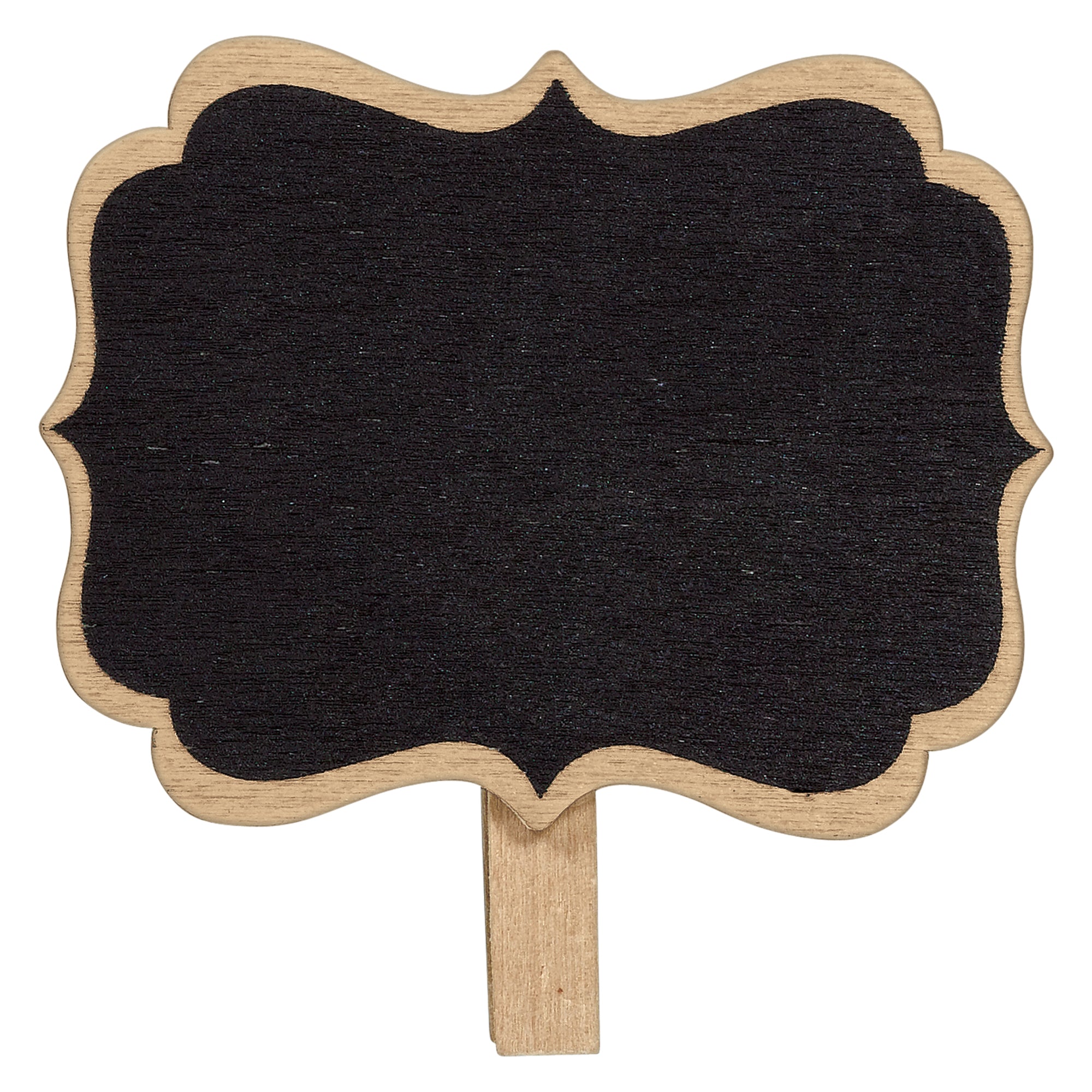 Chalkboard Clip-On Labels  Wood  8 pcs  3.25in