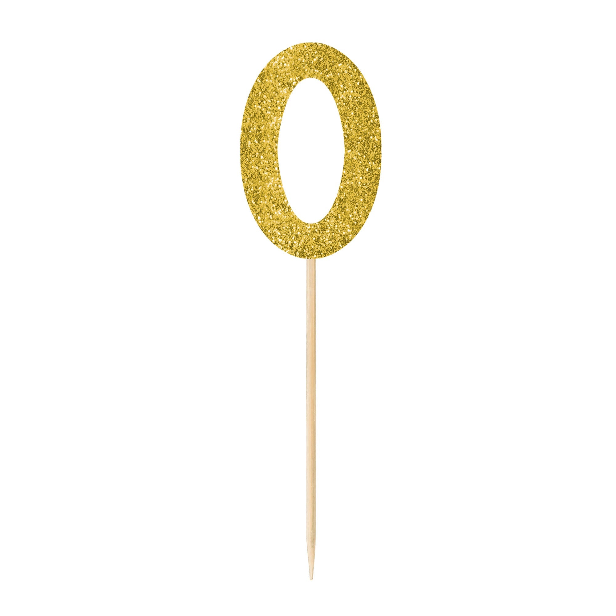 Small Glitter Picks 0  Gold  4 pcs  7.5in