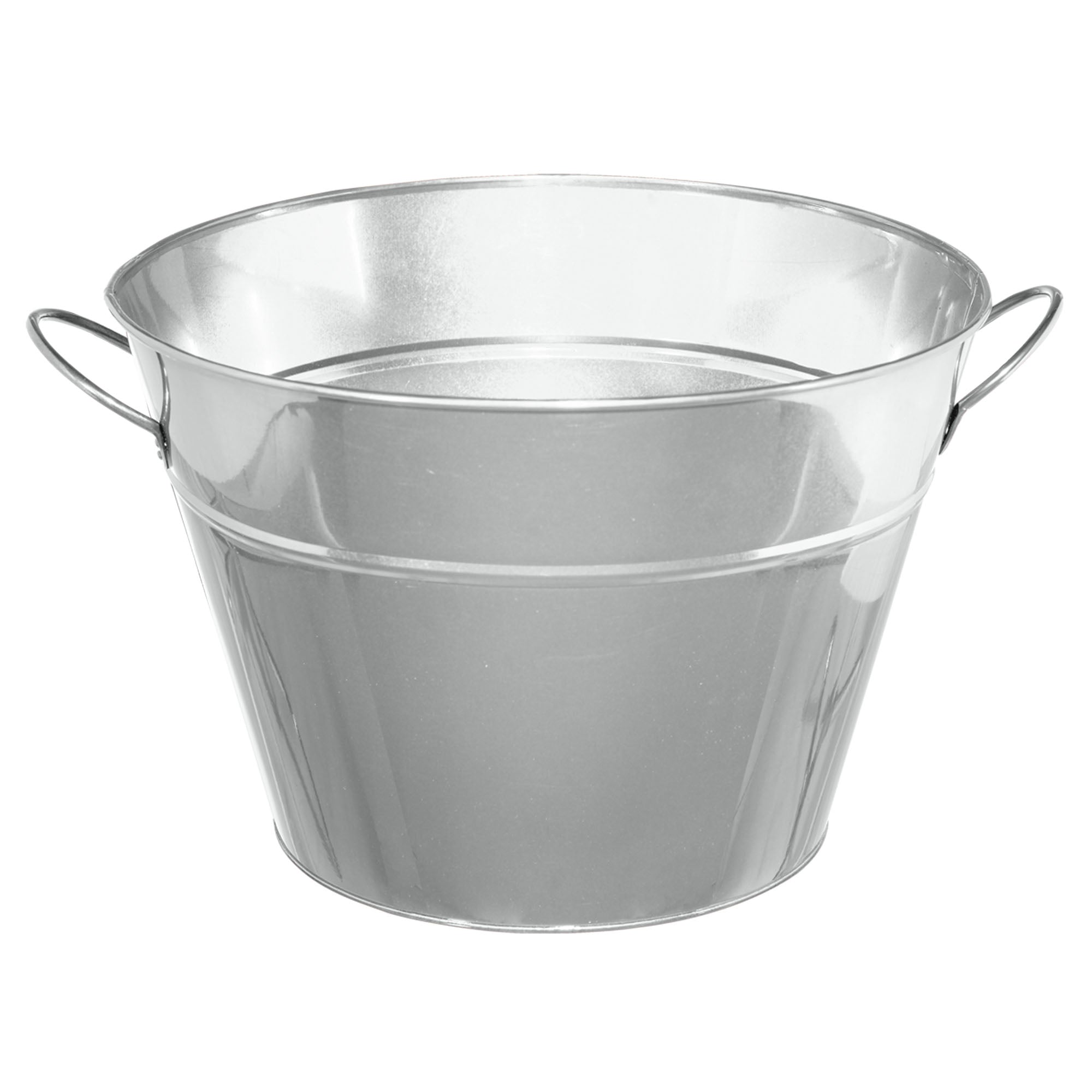 Party Tub  Metal  Silver  10.25x15.25in