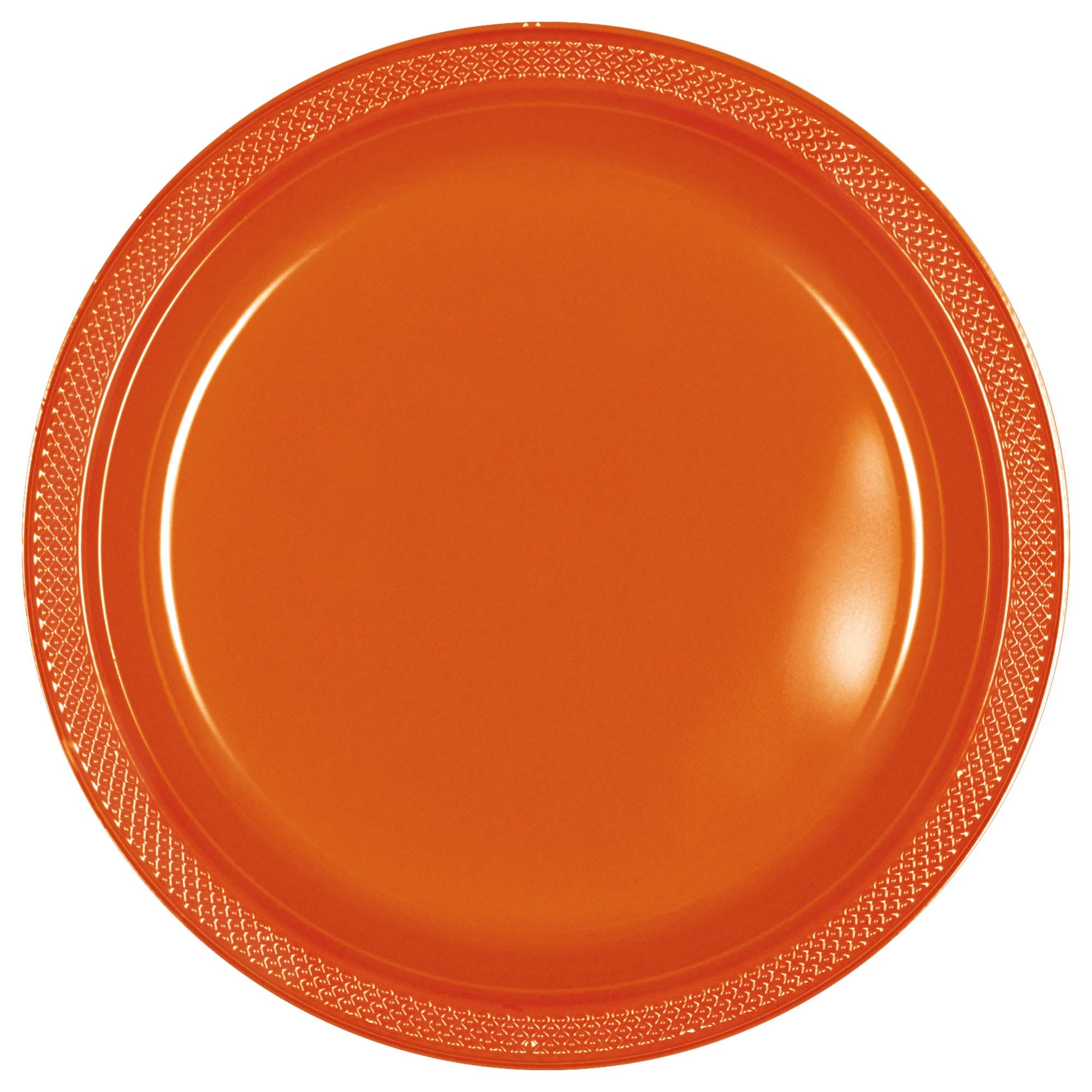 Round Plastic Plates  Orange Peel  20 pcs  9in