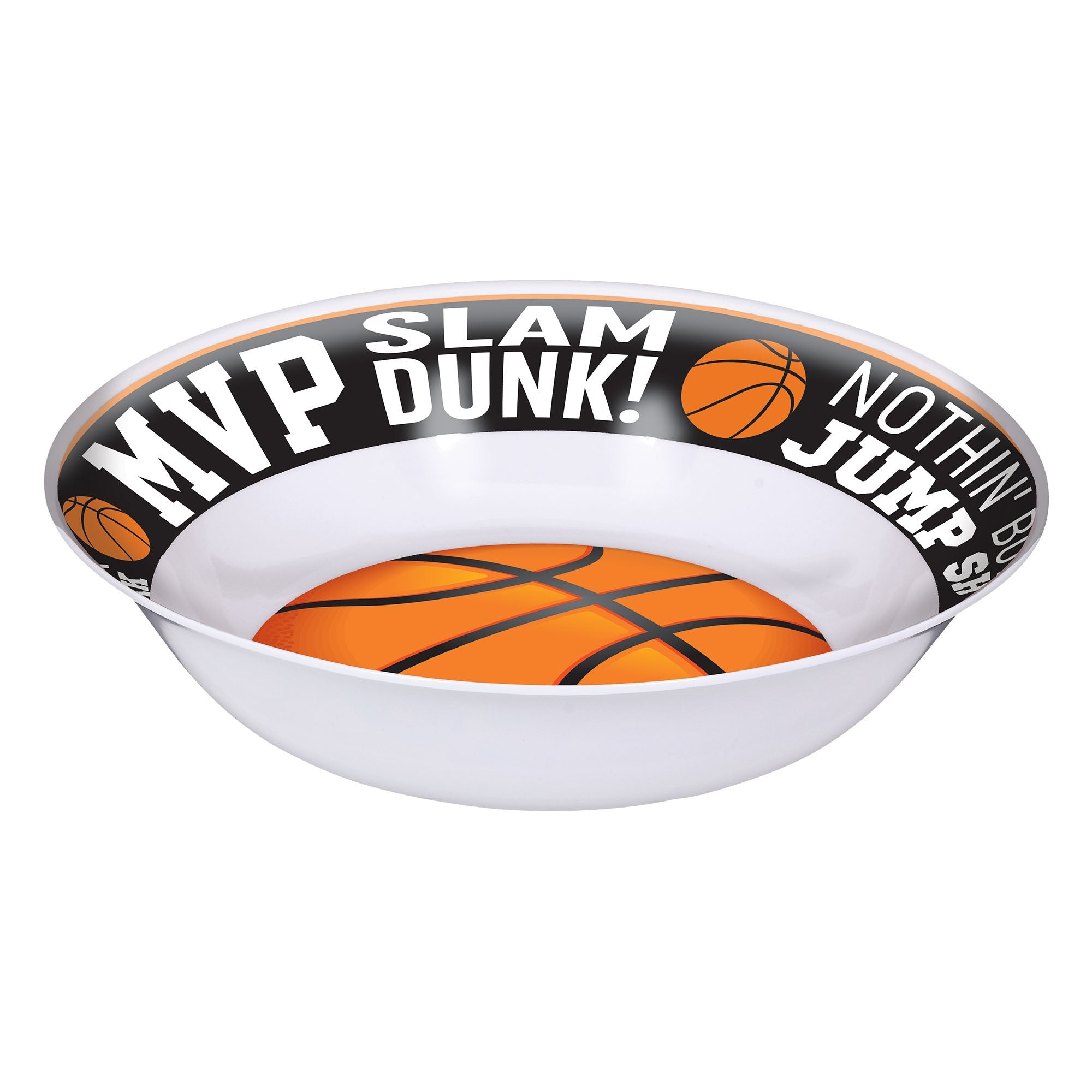 Nothin But Net Basketball Plastic Bowl  13in