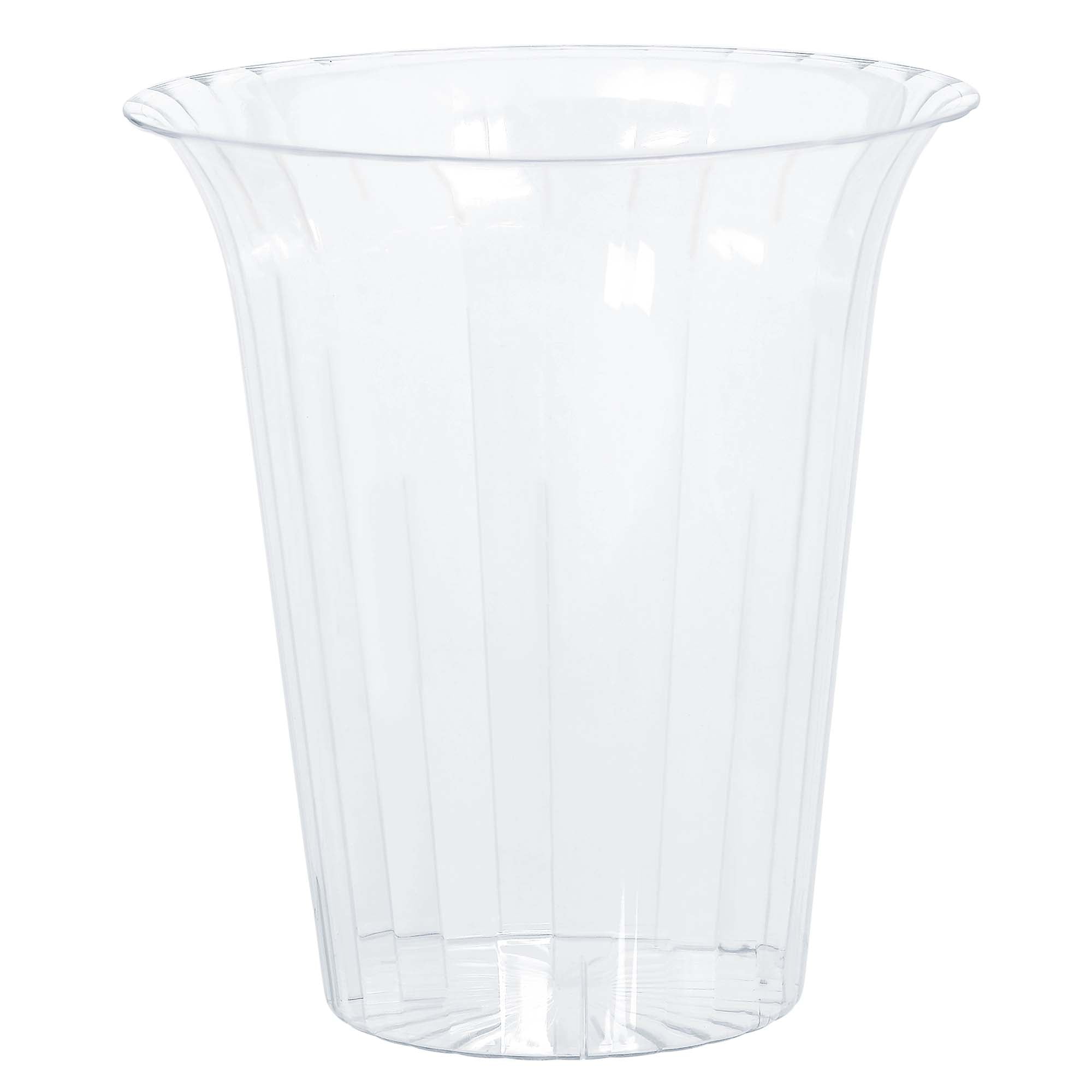 Large Flared Cylinder Container  Plastic Clear  7.5in