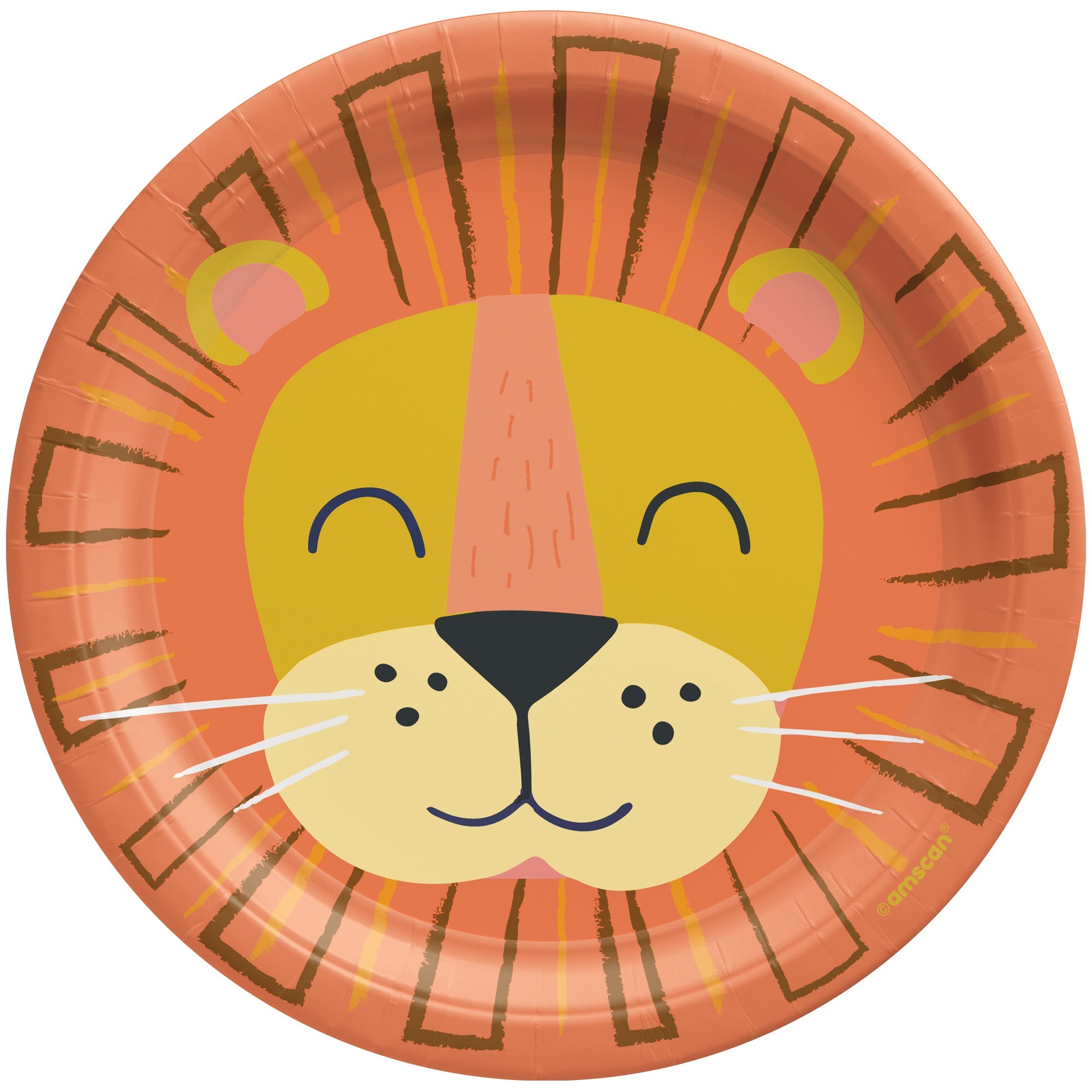 Get Wild Birthday 8 Round Paper Plates   7in