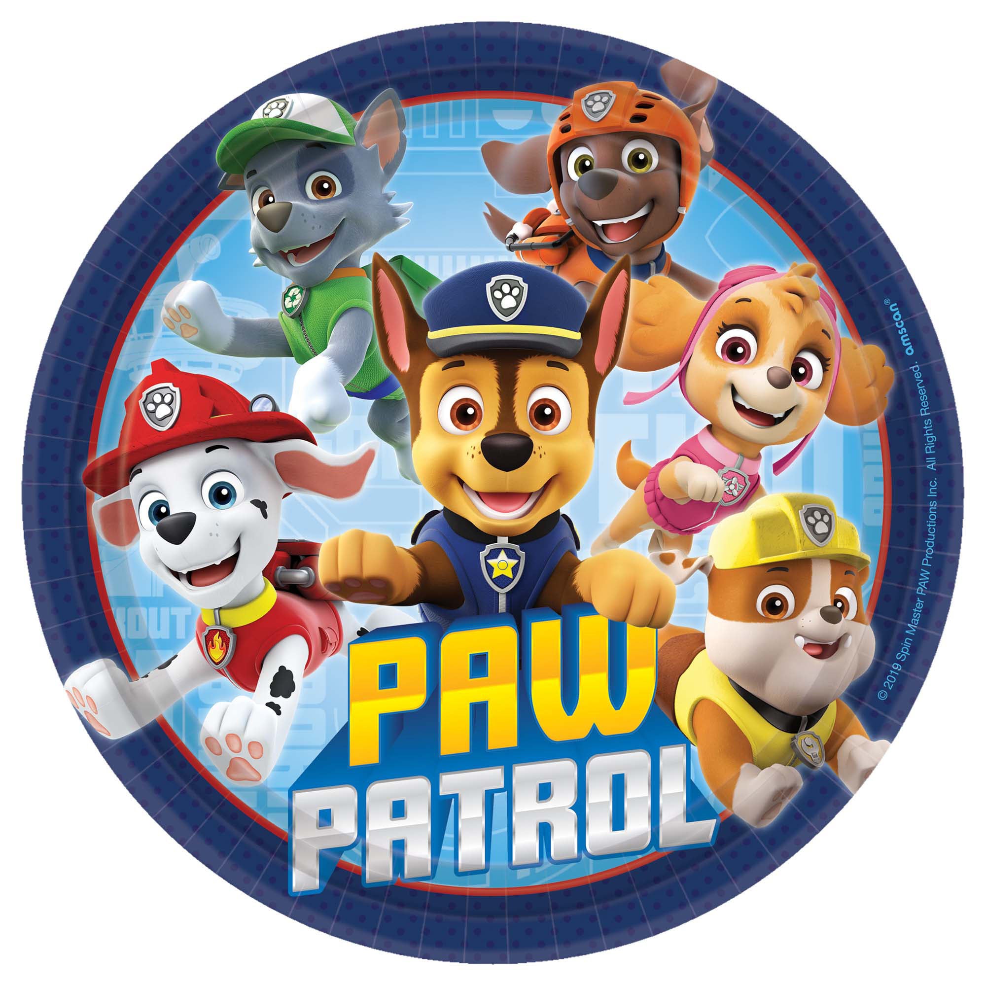 Paw Patrol  Adventures 8 Round Paper Plates 7in