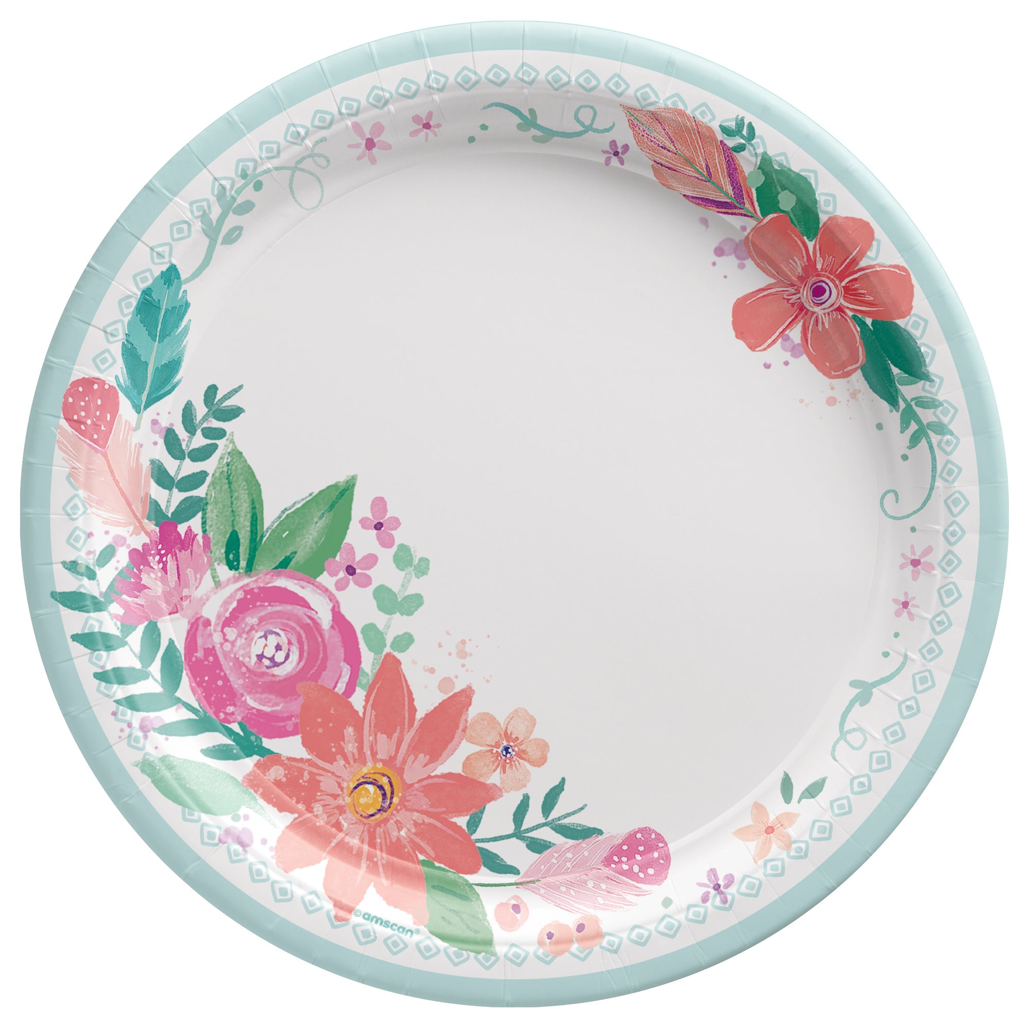 Free Spirit 8 Round Paper Plates  7in