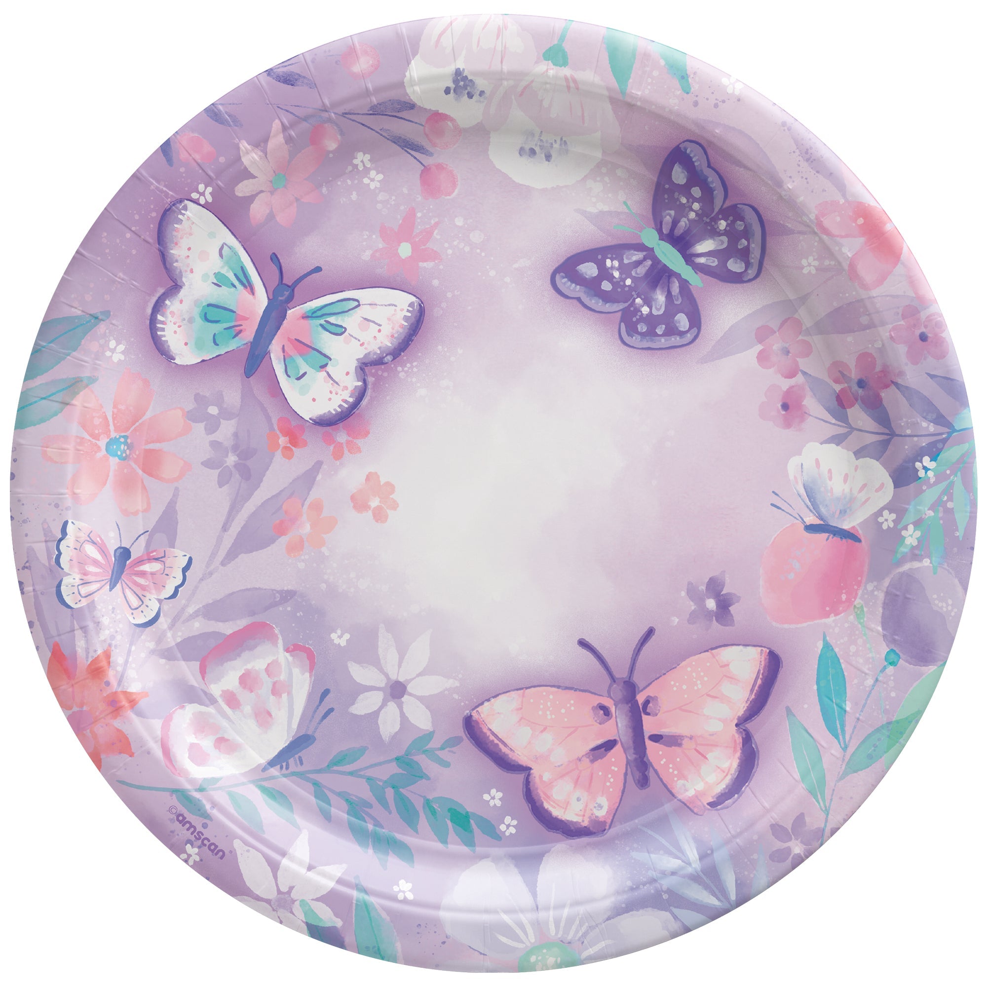 Flutter 8 Round Paper Plates  9in