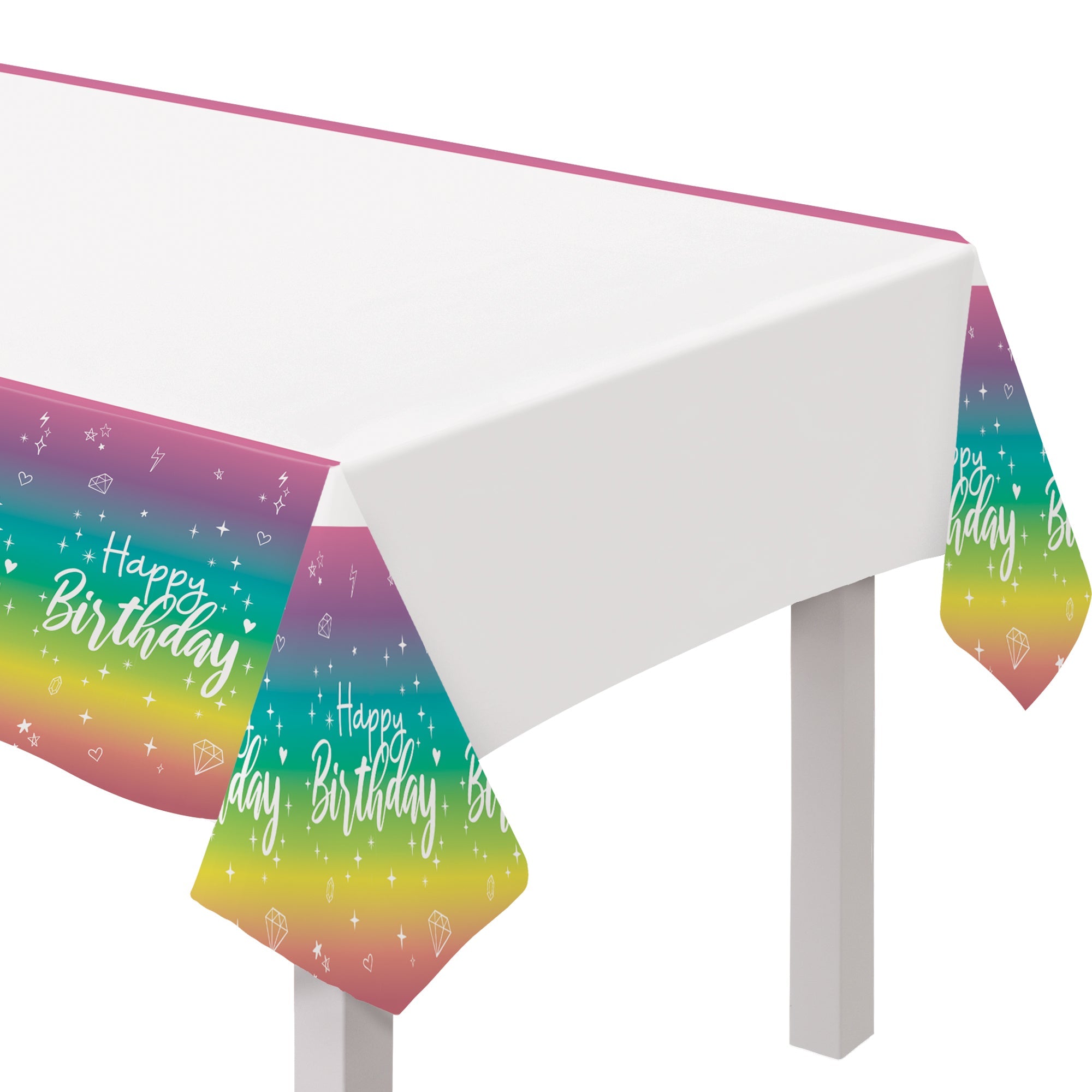 Sparkle Plastic Table Cover  54x96in