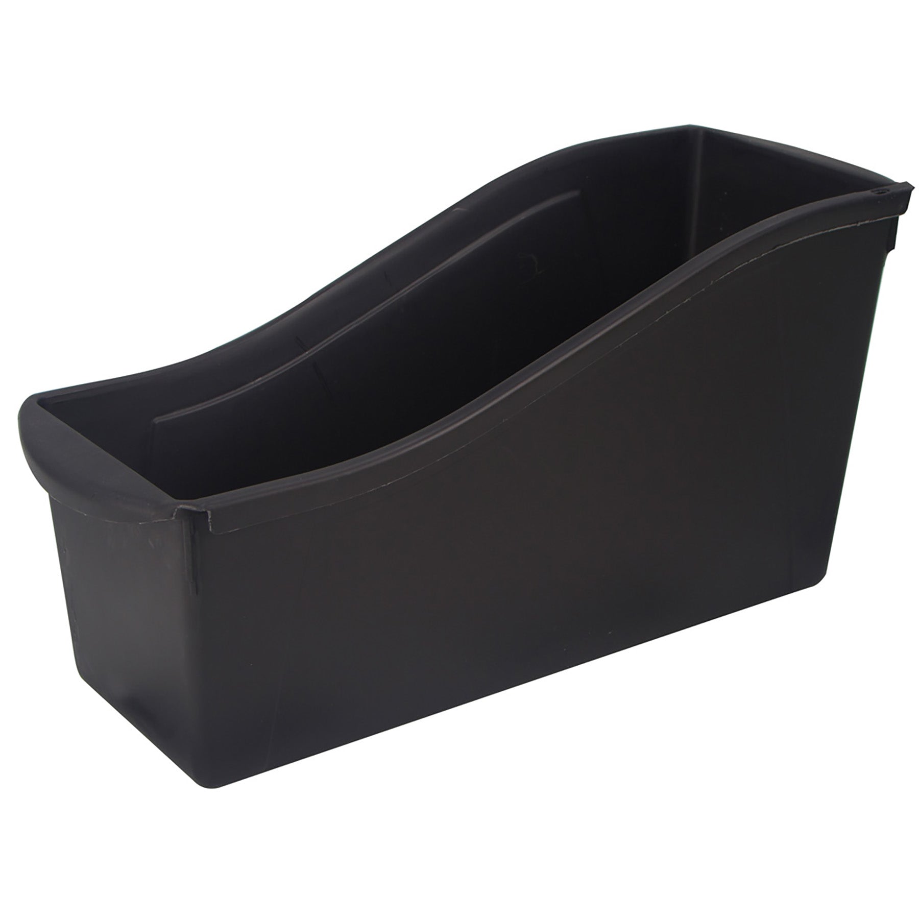 Storex Interlocking Book Bin Black Plastic Large 12.5x5x7in