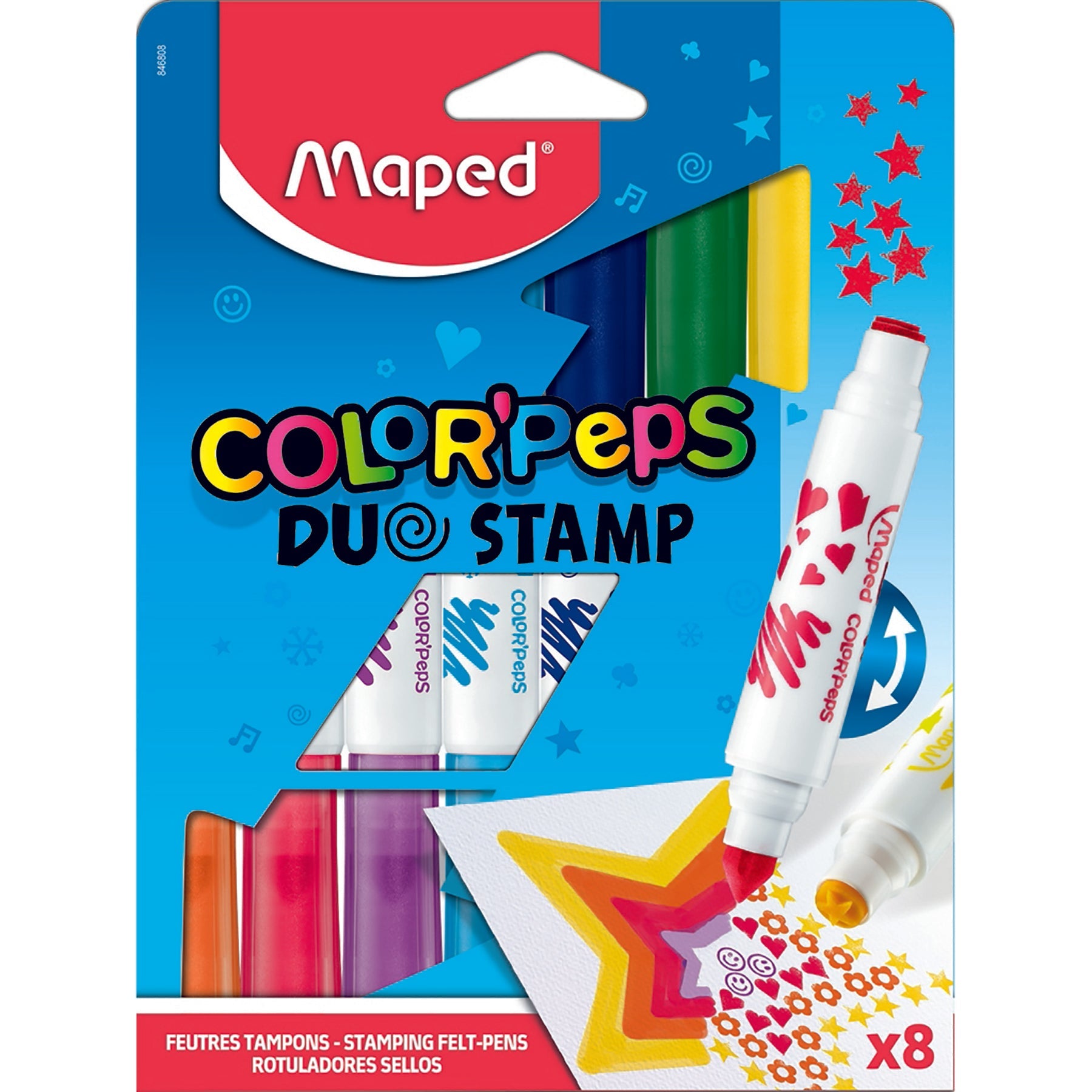 Maped Color'Peps 8 Stamping Markers Dual-Tip 