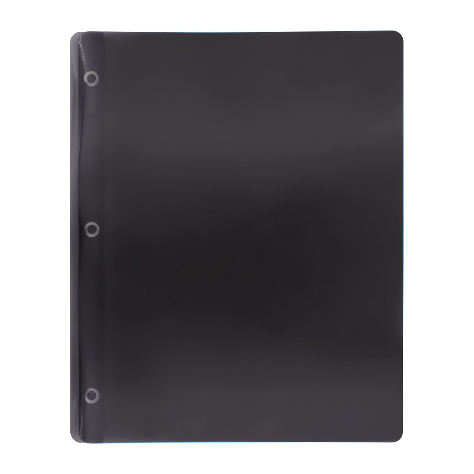 Offismart 3-Prong Report Cover Transluscent Black Plastic  11.5x9.5in