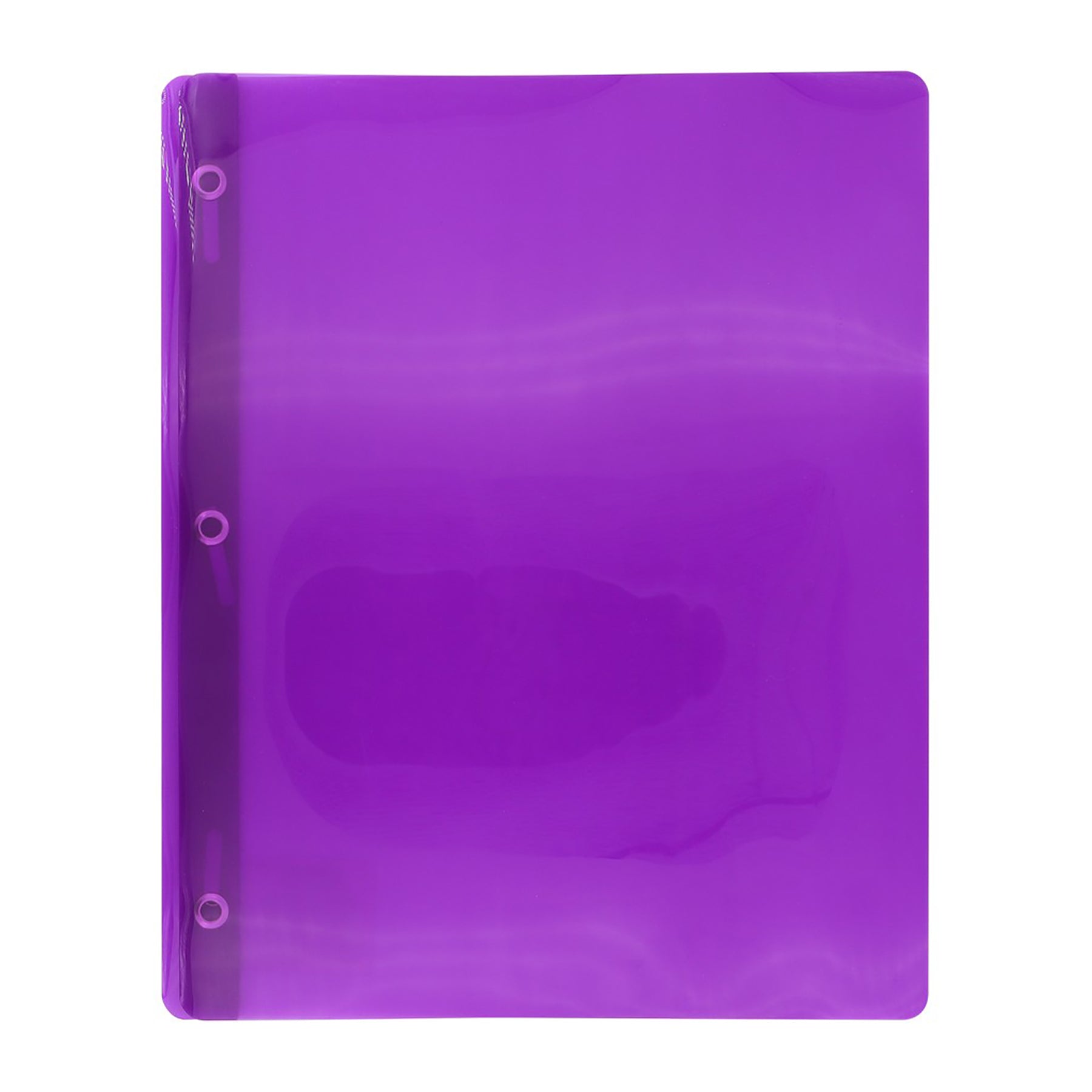 Offismart 3-Prong Report Cover Transluscent Purple Plastic  11.5x9.5in