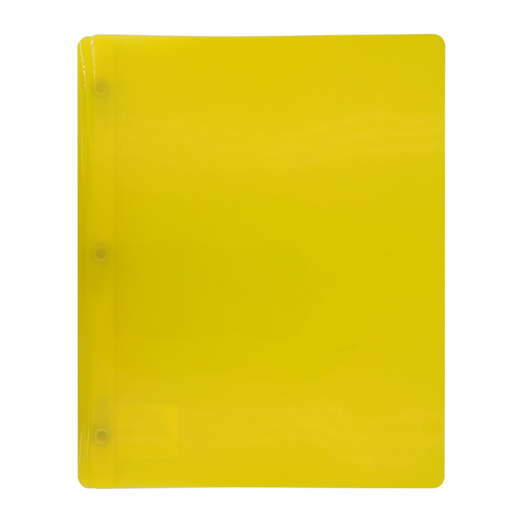 Offismart 3-Prong Report Cover Transluscent Yellow Plastic  11.5x9.5in