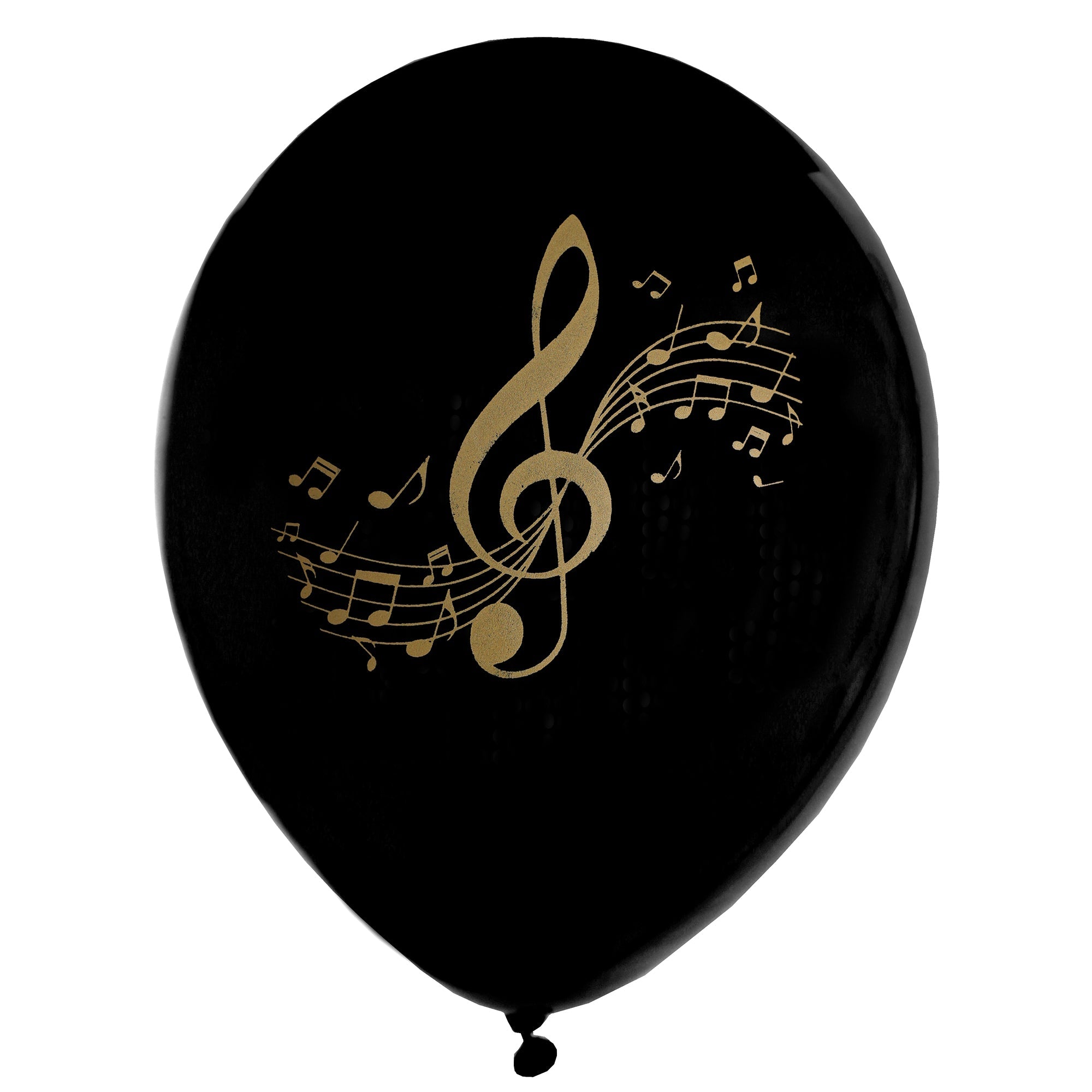 Music Gold Record 8 Printed Latex Balloons 9in