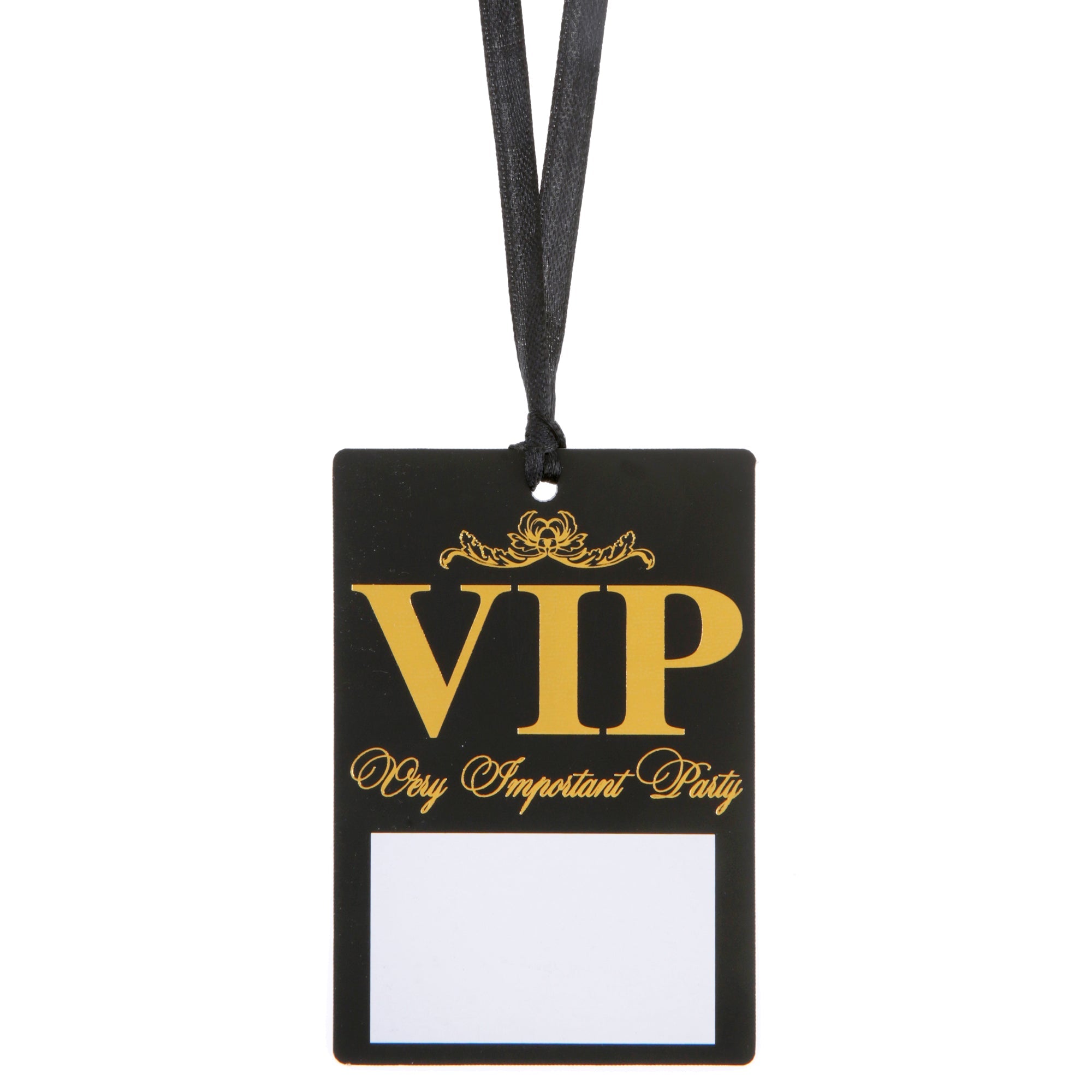 Crowned Vip Name Holder Necklaces Black 2.8x4x6.3in