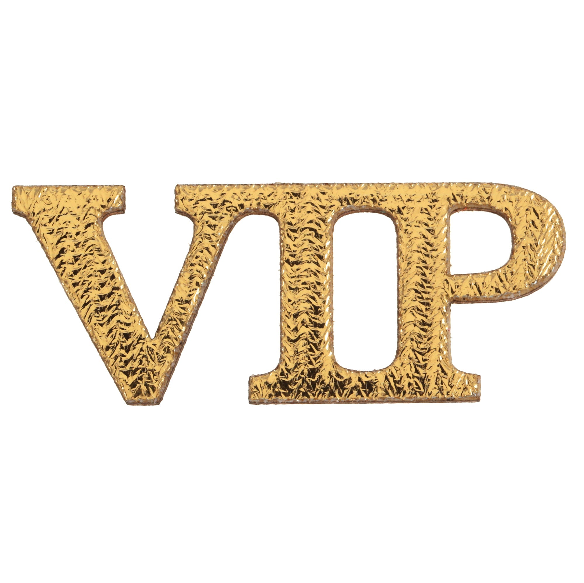 Crowned Vip 10 Metallic Small Decorations to Sprinkle Gold 2x0.86in