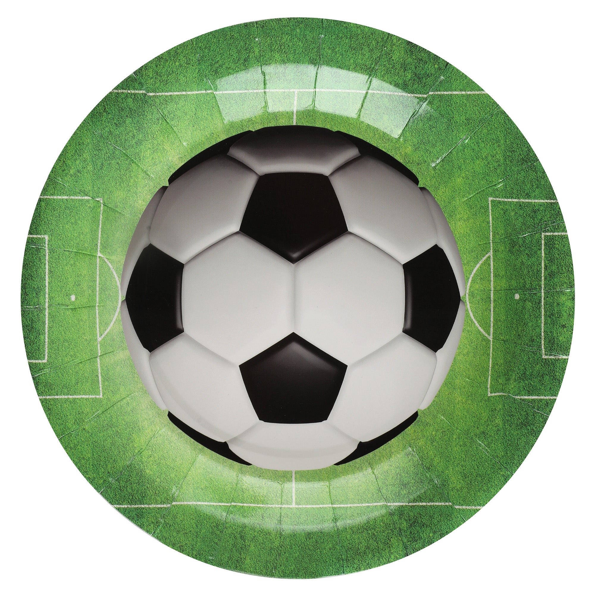 Soccer 10 Round Paper Plates 9in