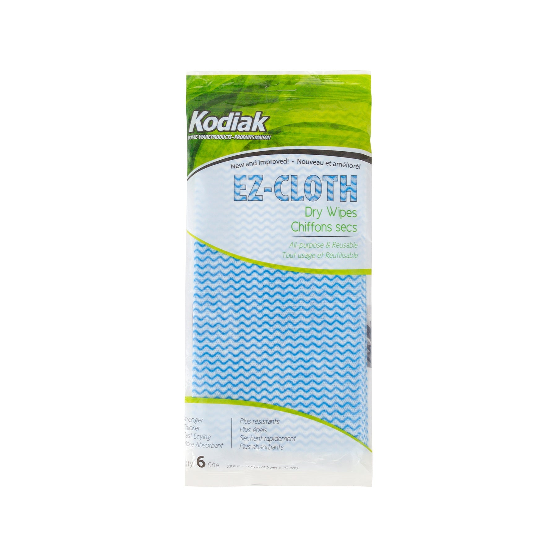 Kodiak 6 Re-usable non Woven Dry Wipes Blue 23.6x11.75in