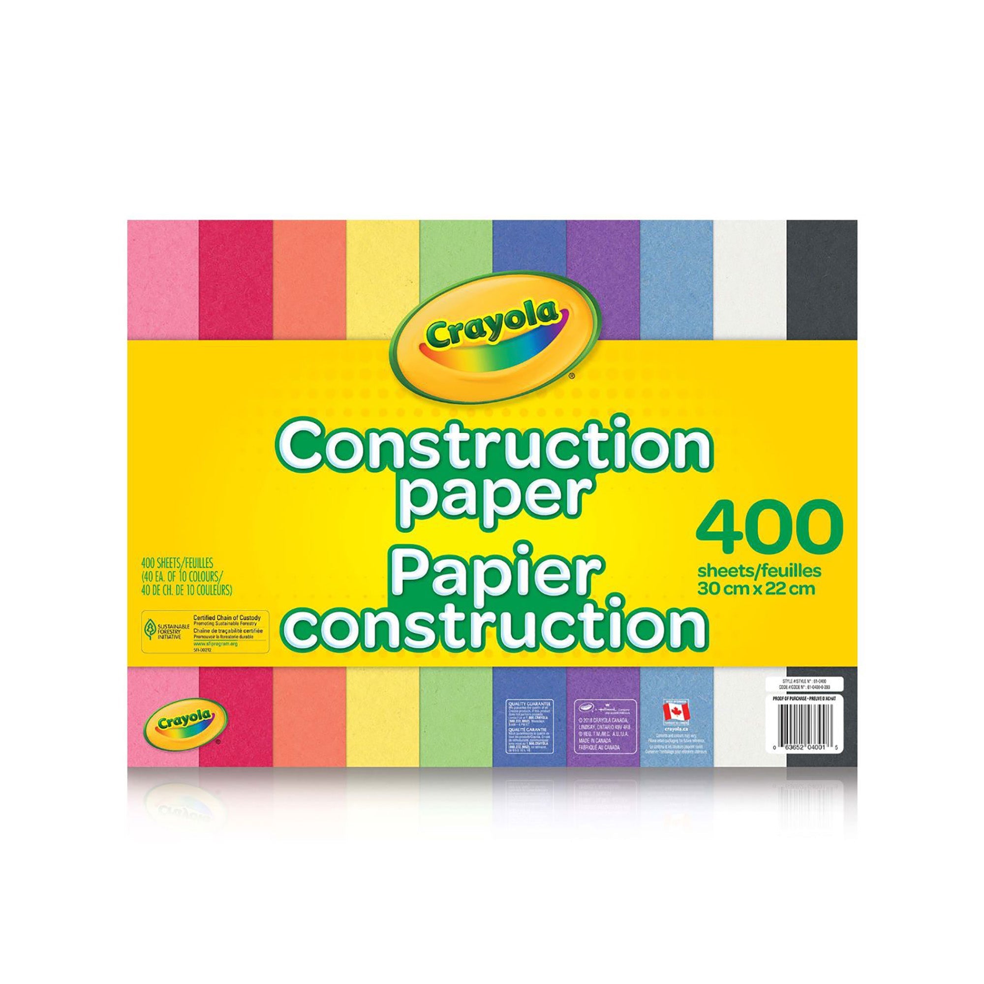 Crayola Construction Paper - 400 Sheets 11.8x8.6in (30x22cm)