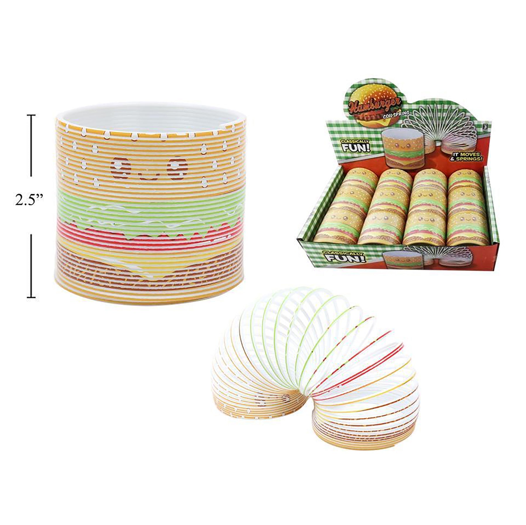 Magic Spring Hamburger Plastic 3in